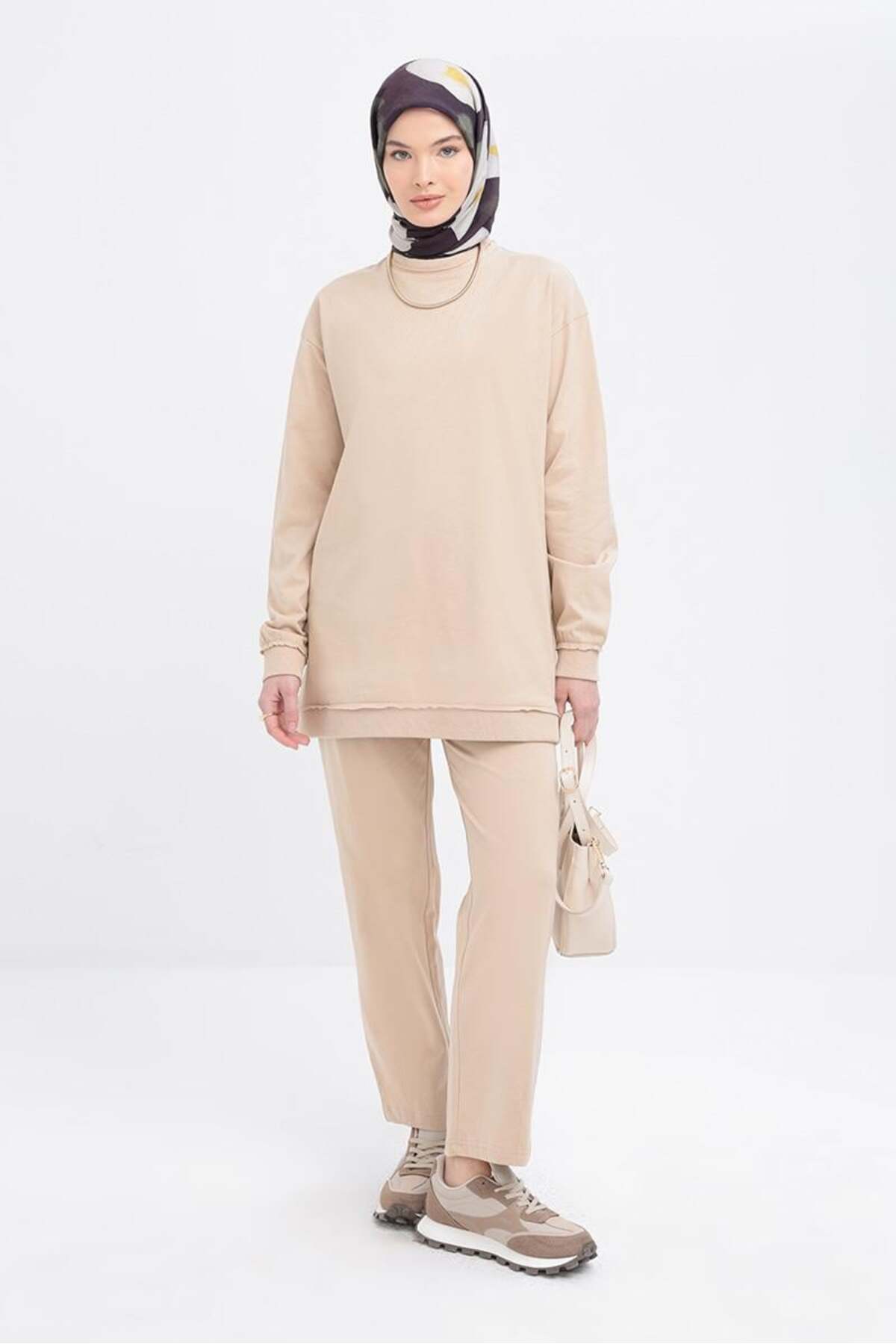 ALLDAY Bej-Pis Dikişli Eşofman Takımı