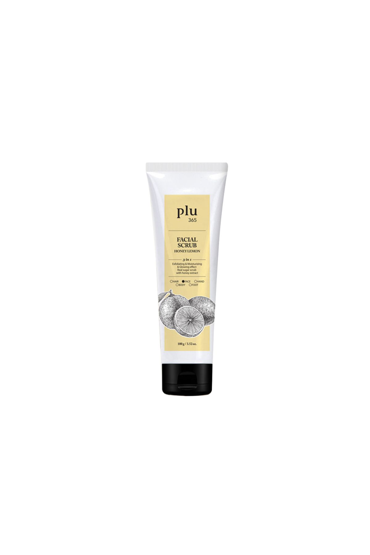 PLU Plu365 Facial Scrub Honey Lemon 100gr - Ballı ve Limonlu Yüz Peelingi