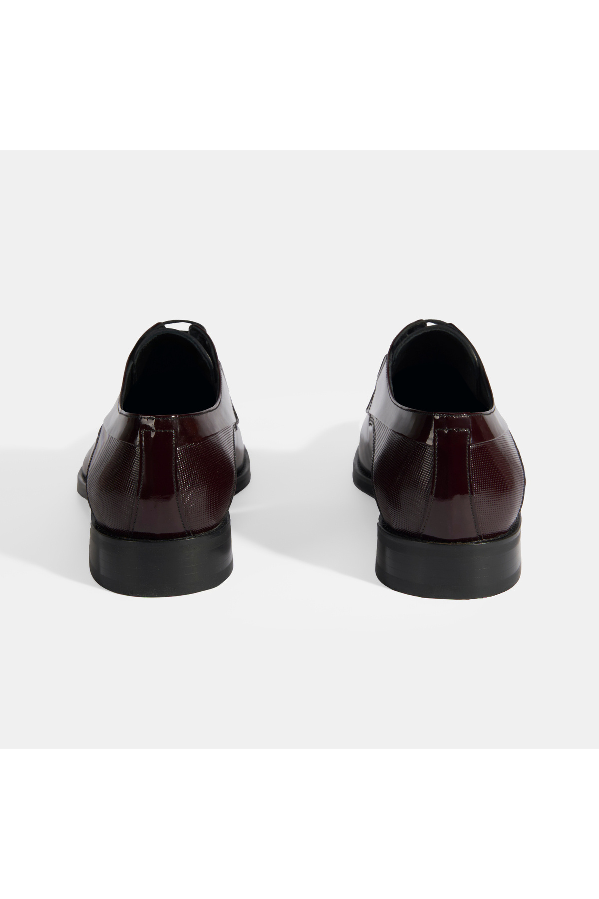 Desa-Therese Burgundy Men's Lace-Up Patent Leather Classic Shoes 8