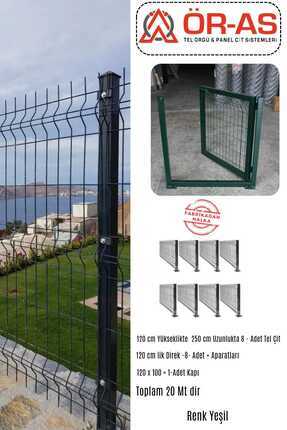 ÖR-AS TEL ÖRGÜ & PANEL ÇİT SİSTEMLERİ Panel Çit Takım ( 120 Cm Yükseklik  20 ...