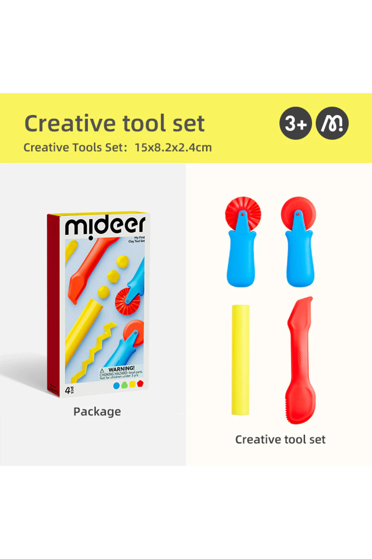 Mideer-Plasticine Modeling Tool Set, Clay, 4 Different Tools 2