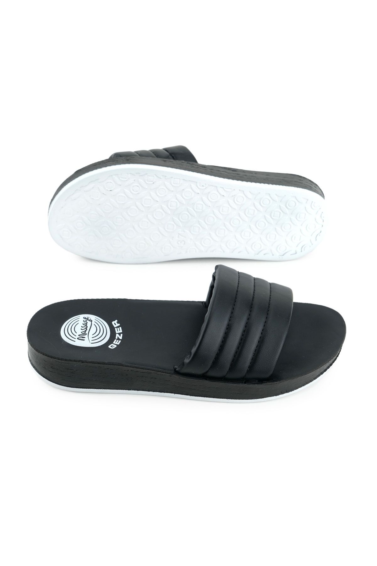 GEZER-Women's Summer Faux Leather Massage Sole Daily Home Garden Slippers 5