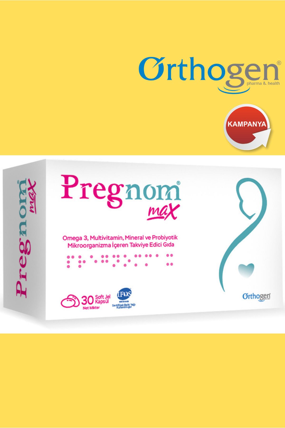 Orthogen Pregnom Max 30 Soft-Jel Kapsül