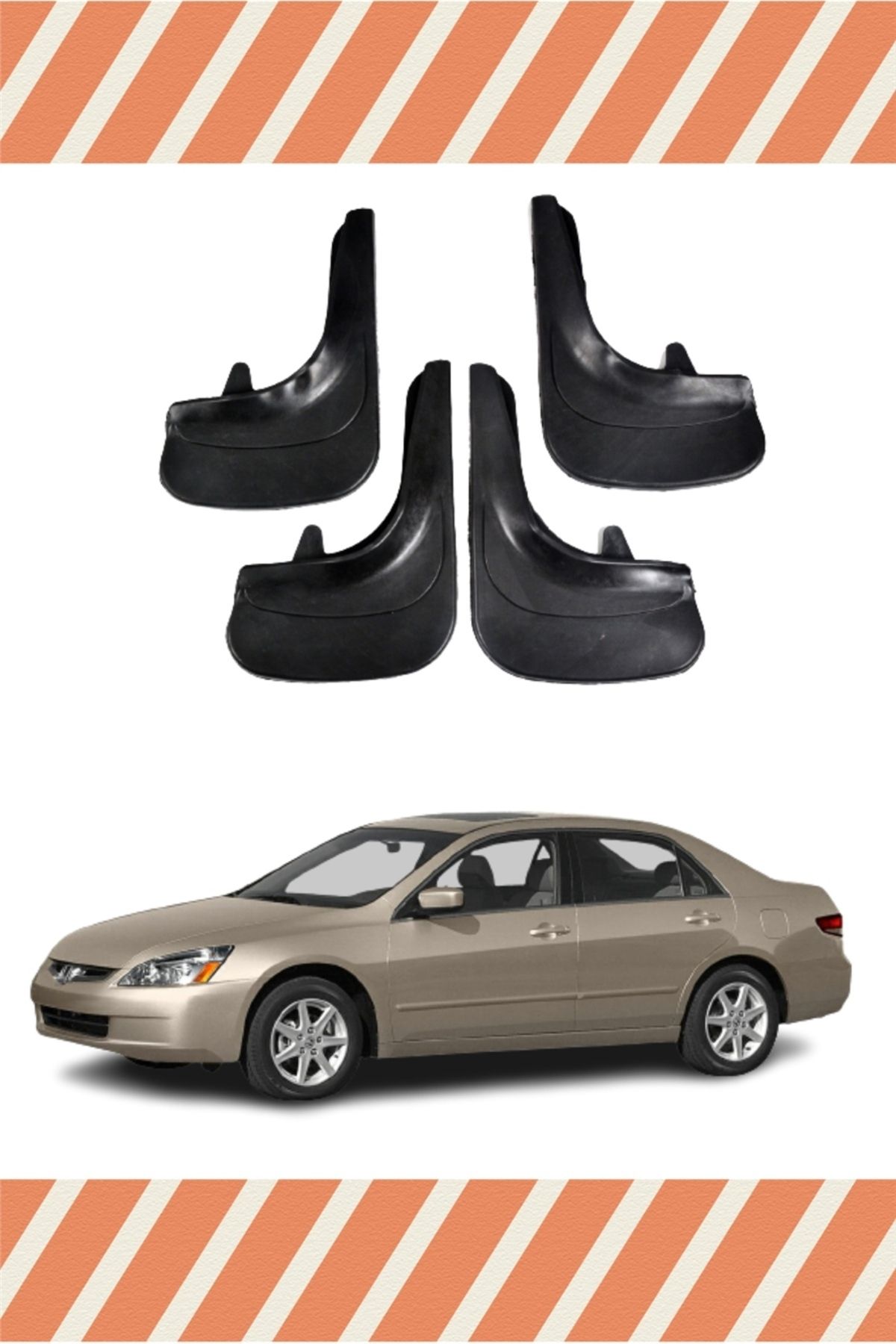 Alpax Honda Accord 2003-2008 uyumlu 4’lü tozluk çamurluk paçalık