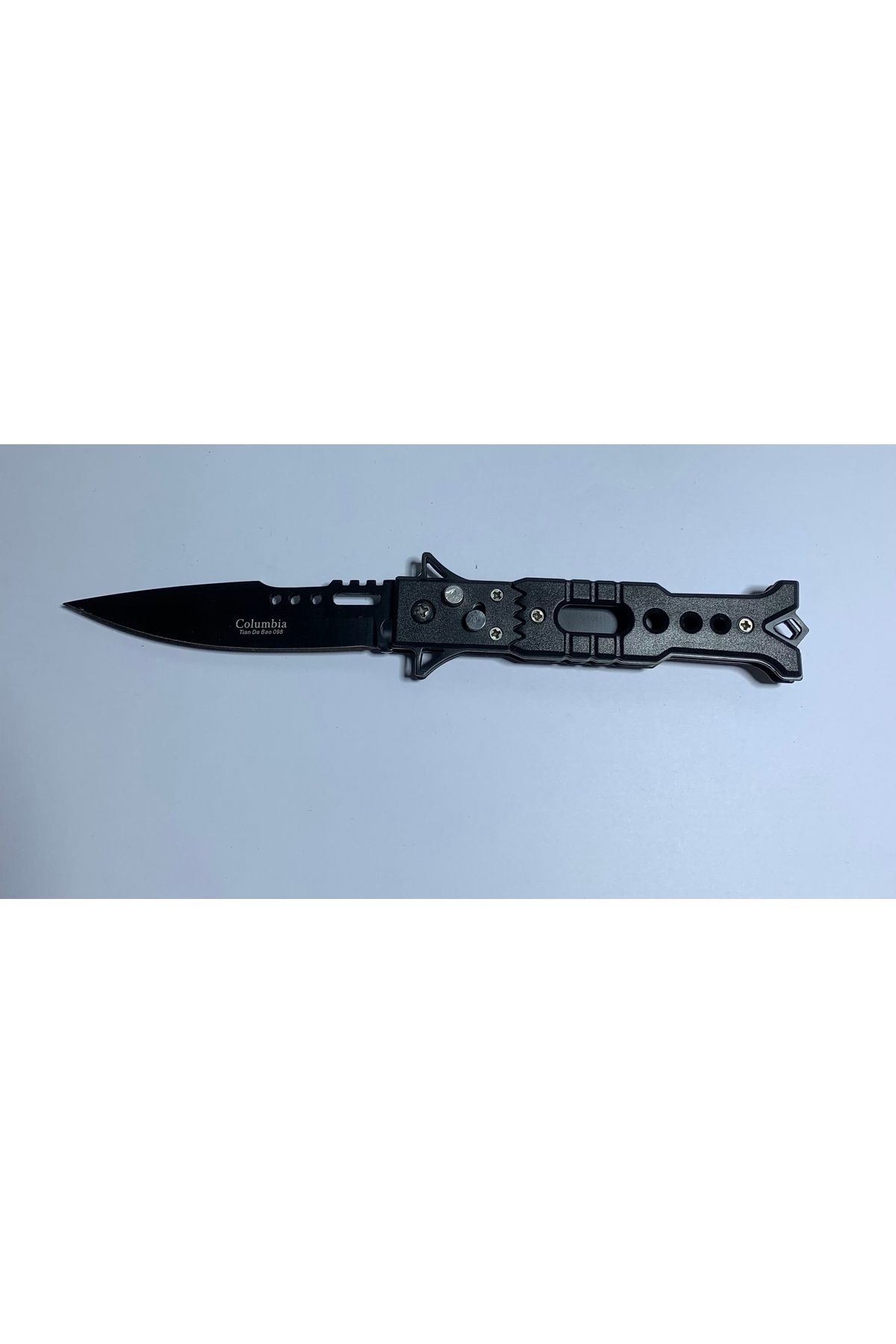 abnturk 22cm Katlanır Kamp Çakısı Pratik Açılan Dağcı Outdoor Çakısı Avcı Bıçağı Siyah Renk