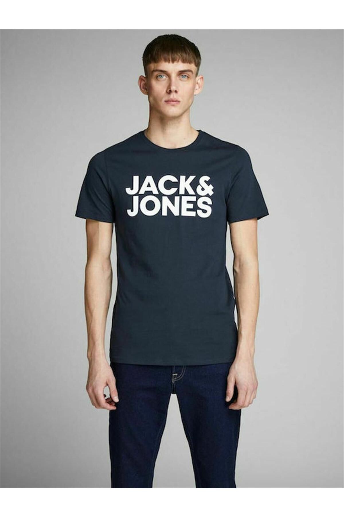 Jack & Jones-Crew Neck Logo Printed T-Shirt 6
