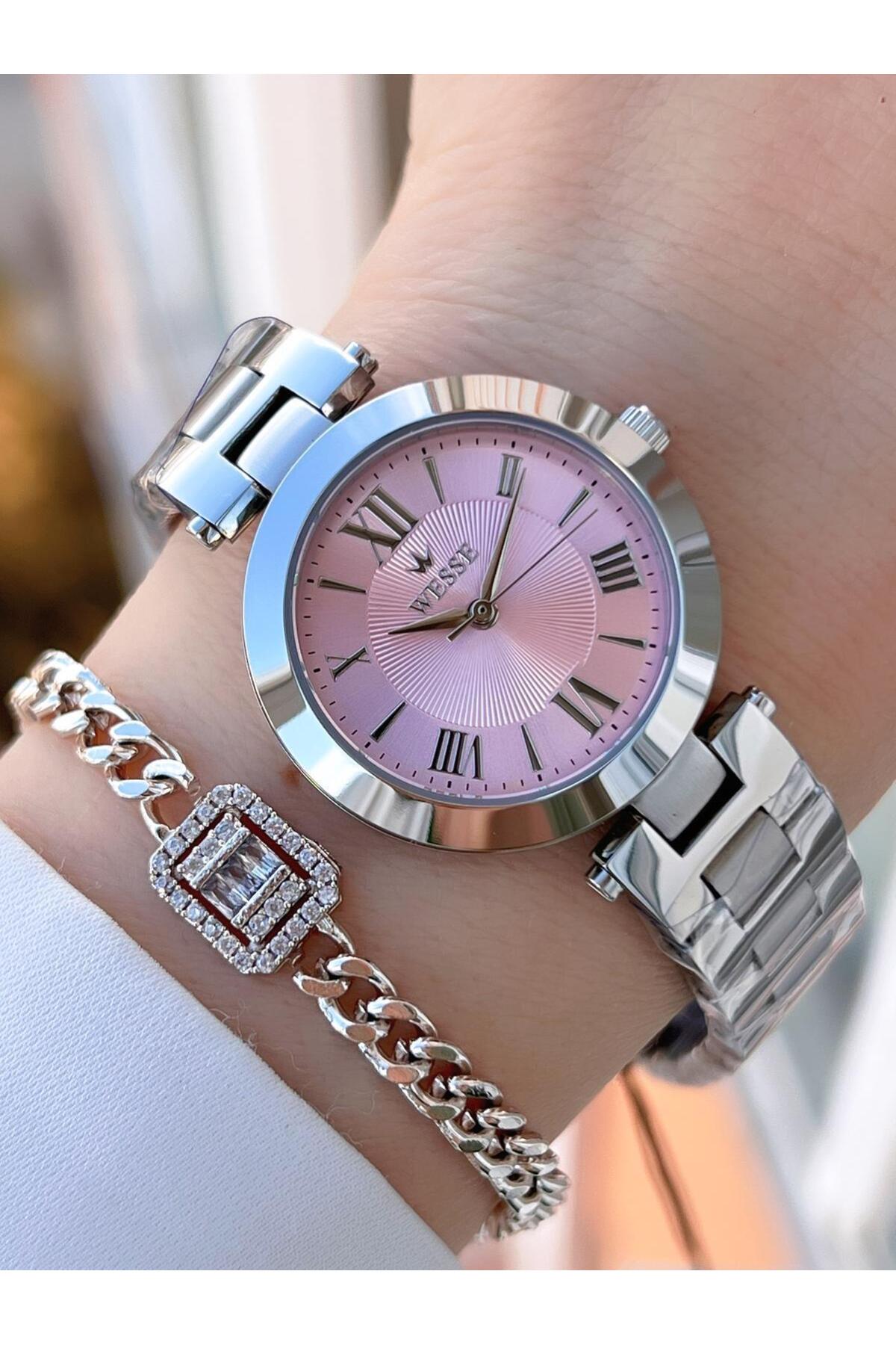 Steel Band Calendar Dial 5 Atm Waterproof Women Wrist Watch+Bracelet BYW.1139.07