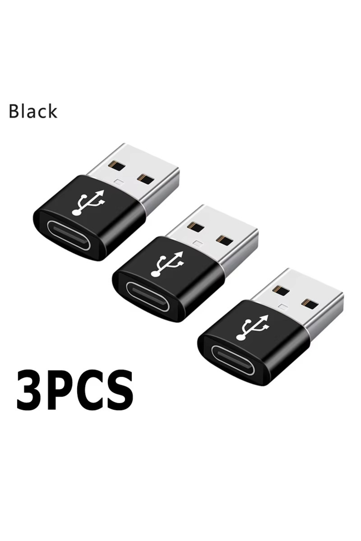 Yeni Nesil Başlık Aparatı Apple Android Üniversal Çevirici Type-c To Usb Dönüştürücü Otg 3 Adet