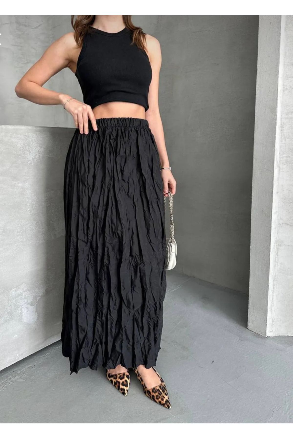 Nura Francy-Women's Trend Mixed Look100 cm Hijab Long Skirt 2