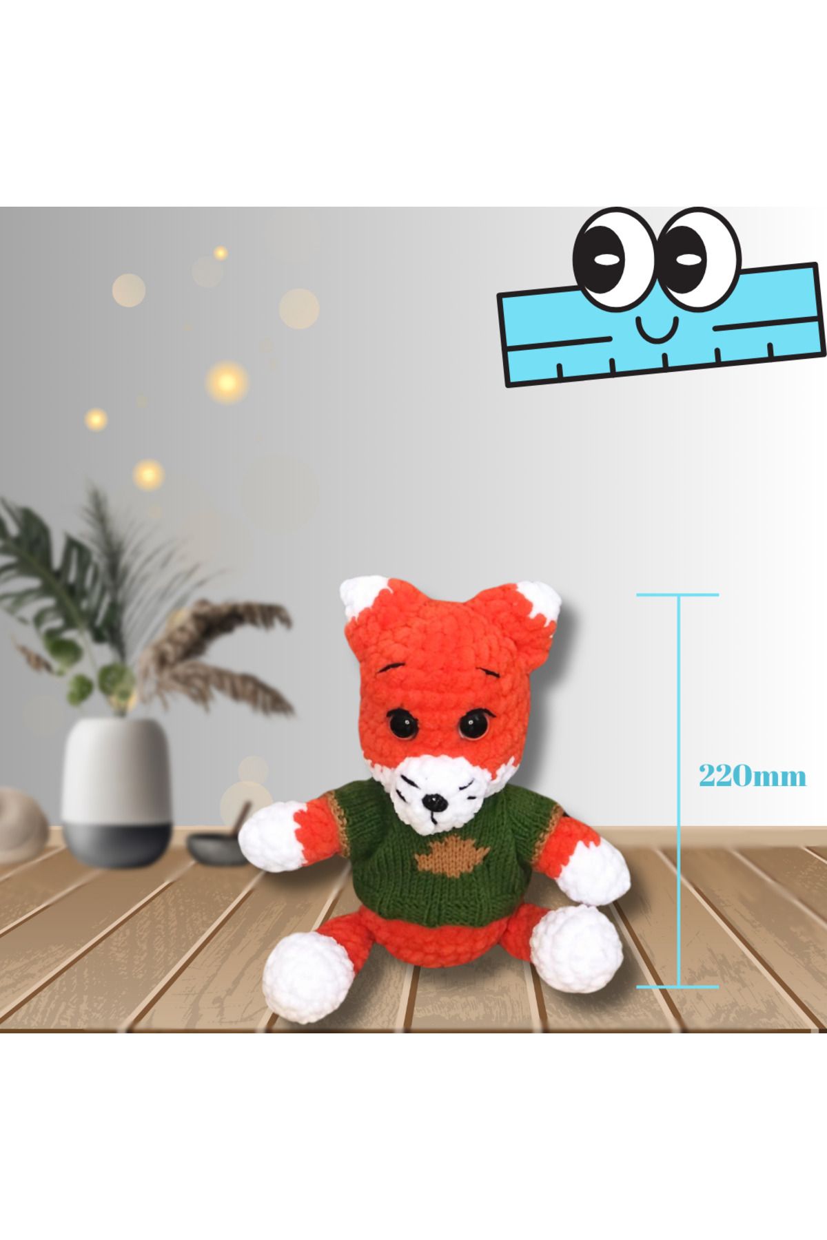 HobbyCity Tilki Fox Amigurumi Uyku Arkadaşı OYuncak