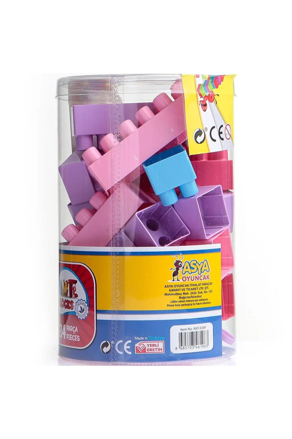 Asya Oyuncak Ant Blocks 34 Parça Pastel Renk Lego Ant034-P