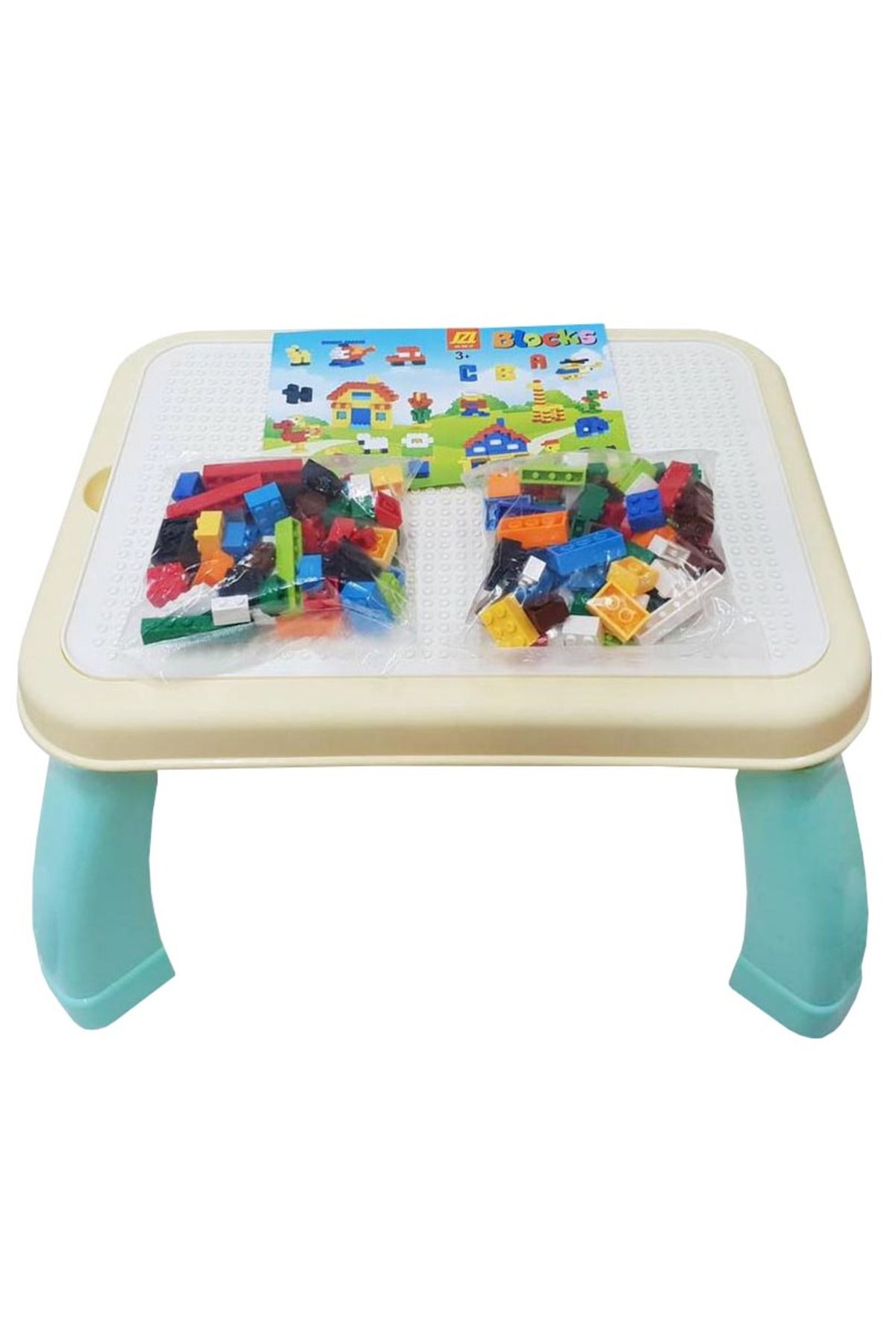 Salamandra-Set of 150 Multicolored Medium Building Blocks, Blue 4
