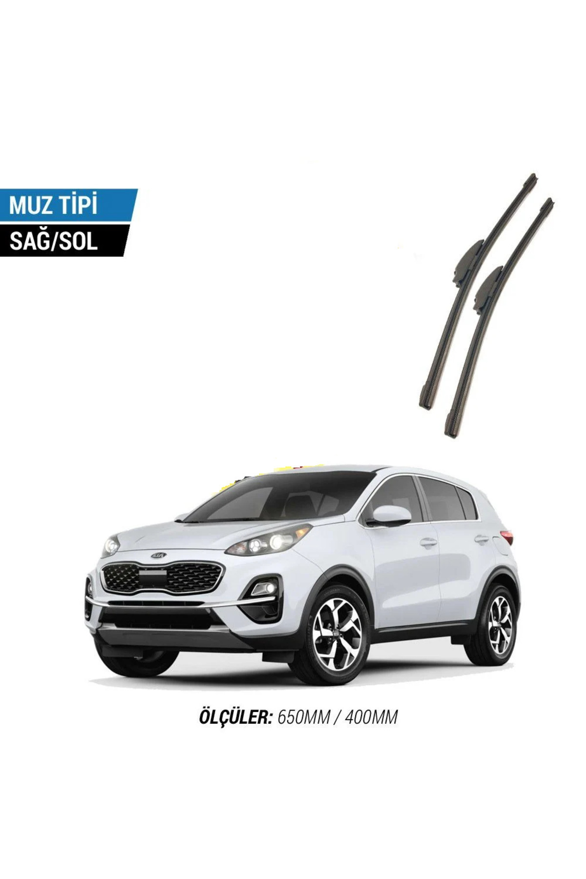 Velonova KİA SPORTAGE 2016-2020 2'li Ön Cam Sileceği Sağ Sol Silecek Takımı Muz Silecek