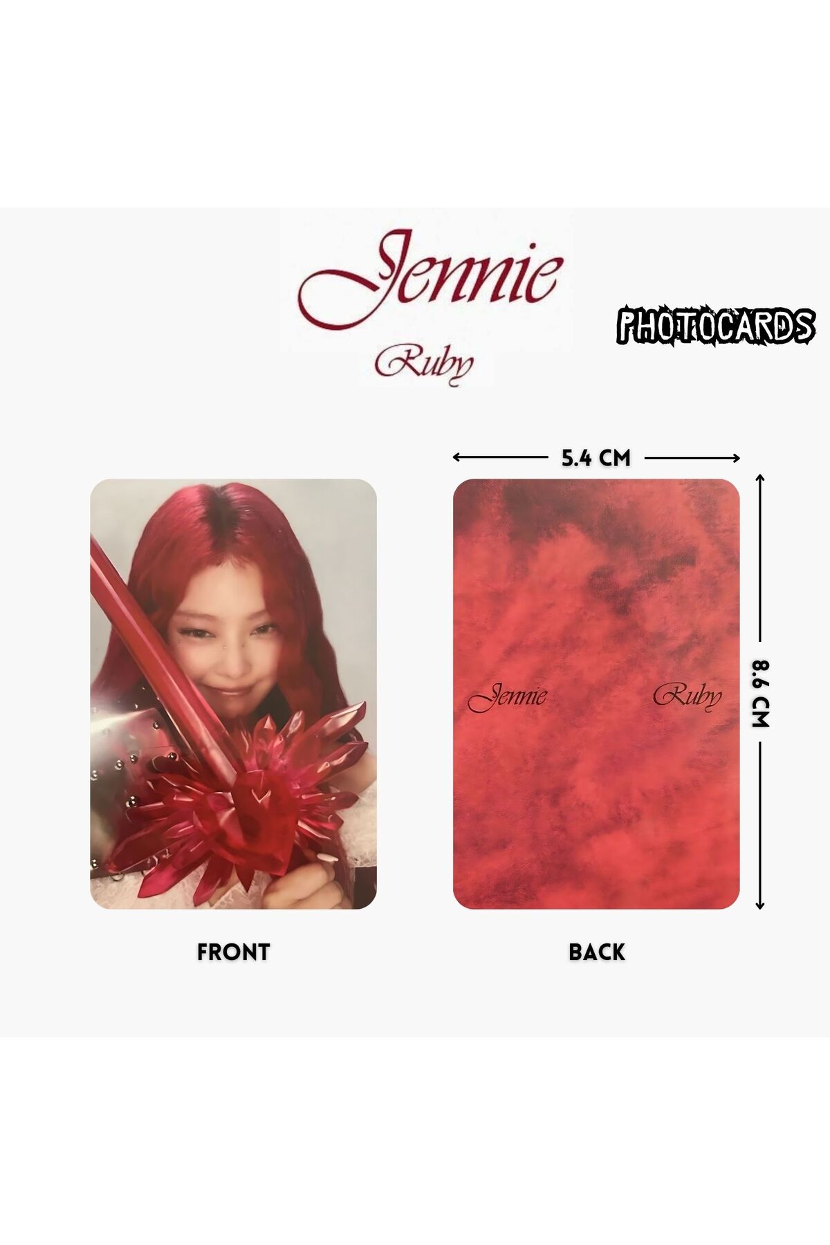 Kpop Dünyasi BLACKPINK Jennie '' Ruby '' Photocards Set 1 - Fiyatı