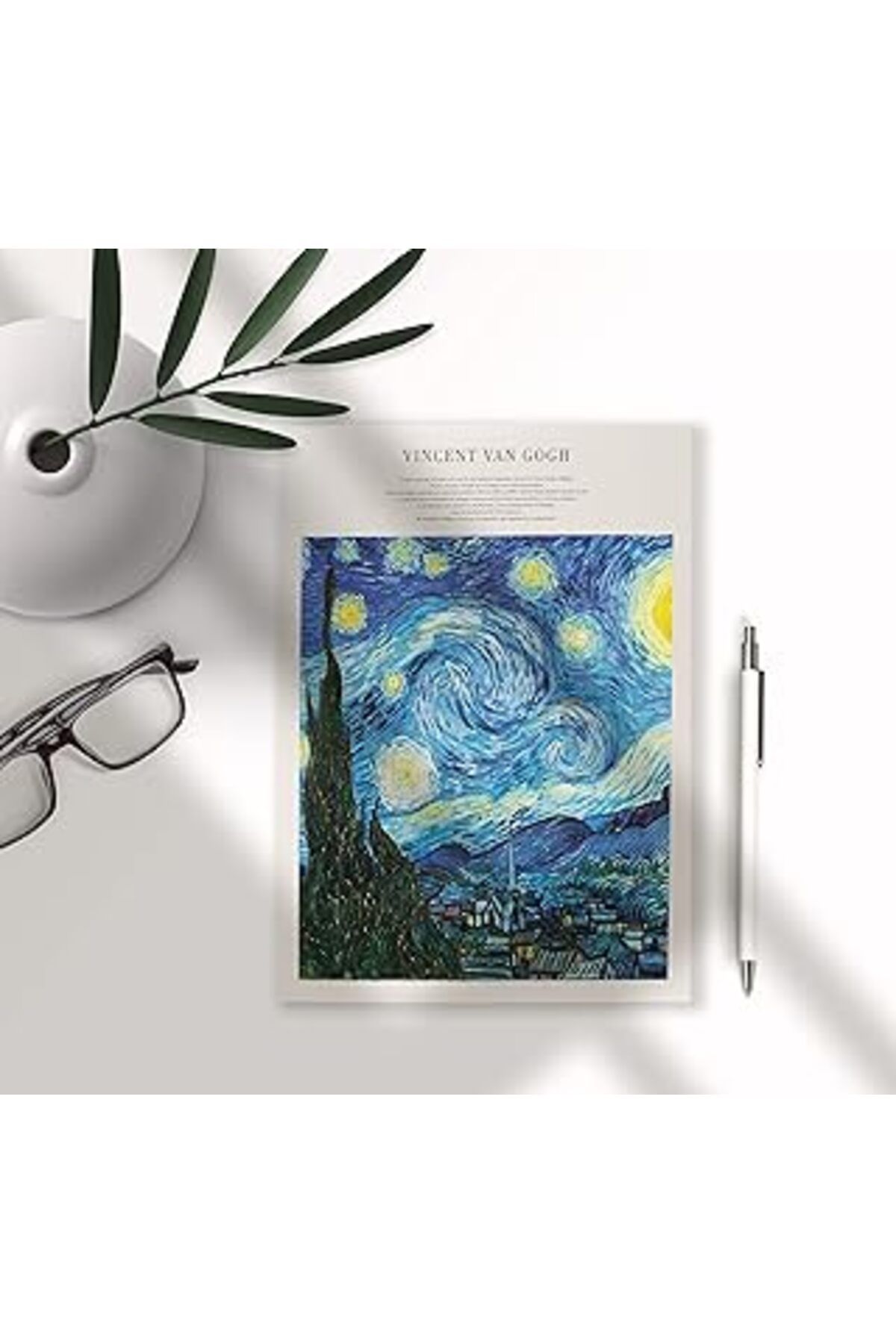 robotrend Fark Tanıtım Van Gogh Kapak Tasarımlı, Çizgisiz Defter, Kraft Sayfa A5, Ofis İçin İdeal, Planlayıcı