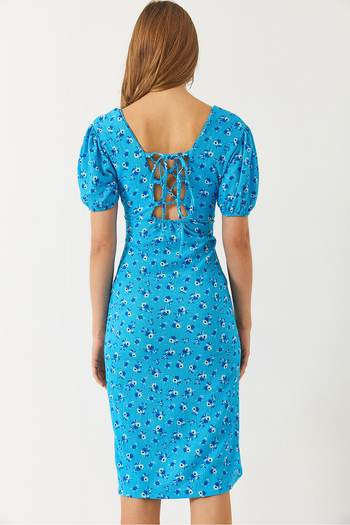Bianco Lucci-Rochie de damă, cu mânecă scurtă, cu decolteu pătrat, cu mânecă scurtă, cu imprimeu floral 60261462 8