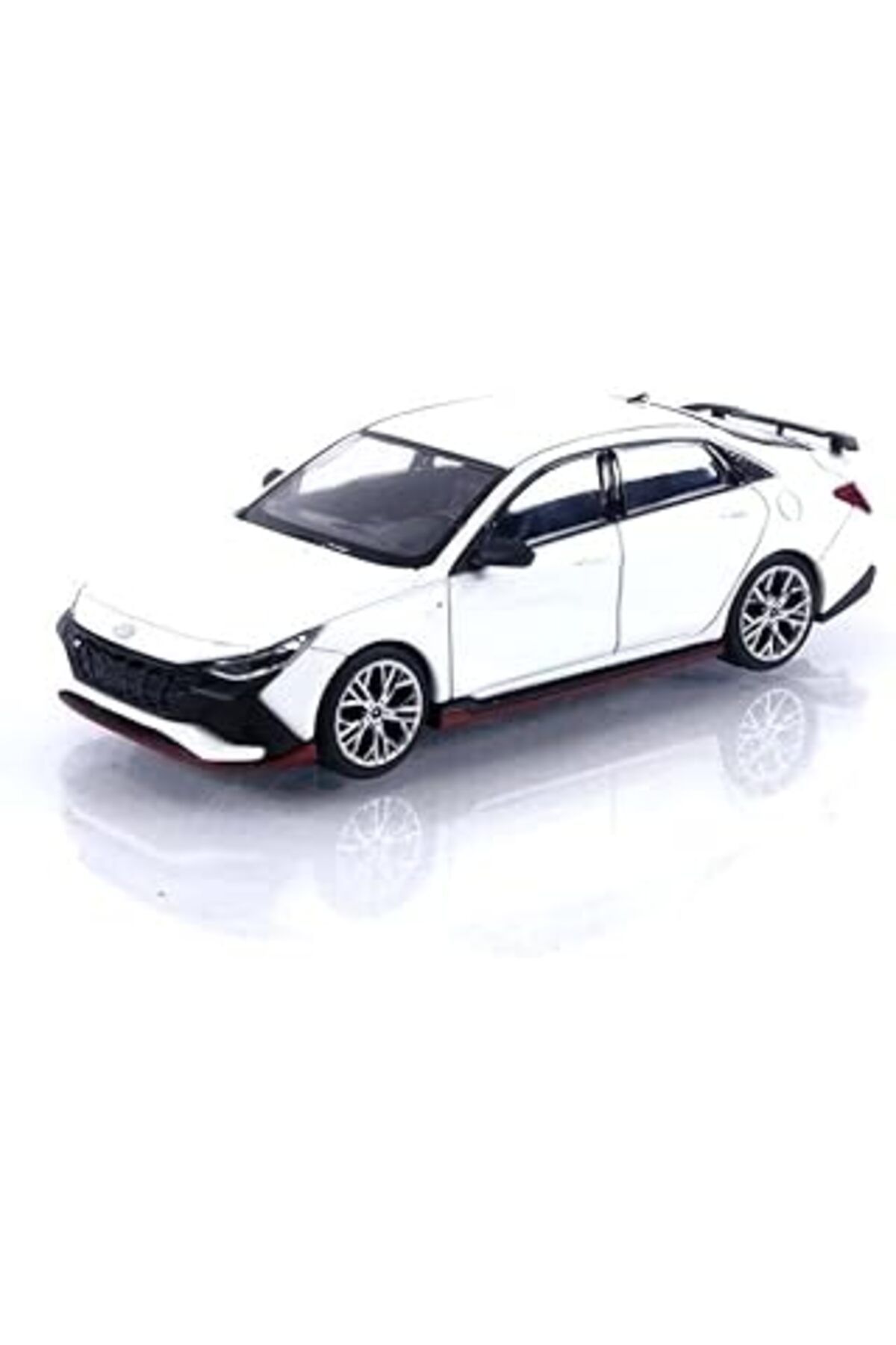 Mu Art Ahşap Truescale Miniatures Mini Gt 427 Hyundai Elantra N Ceramic 1:64 Beyaz Model Araba
