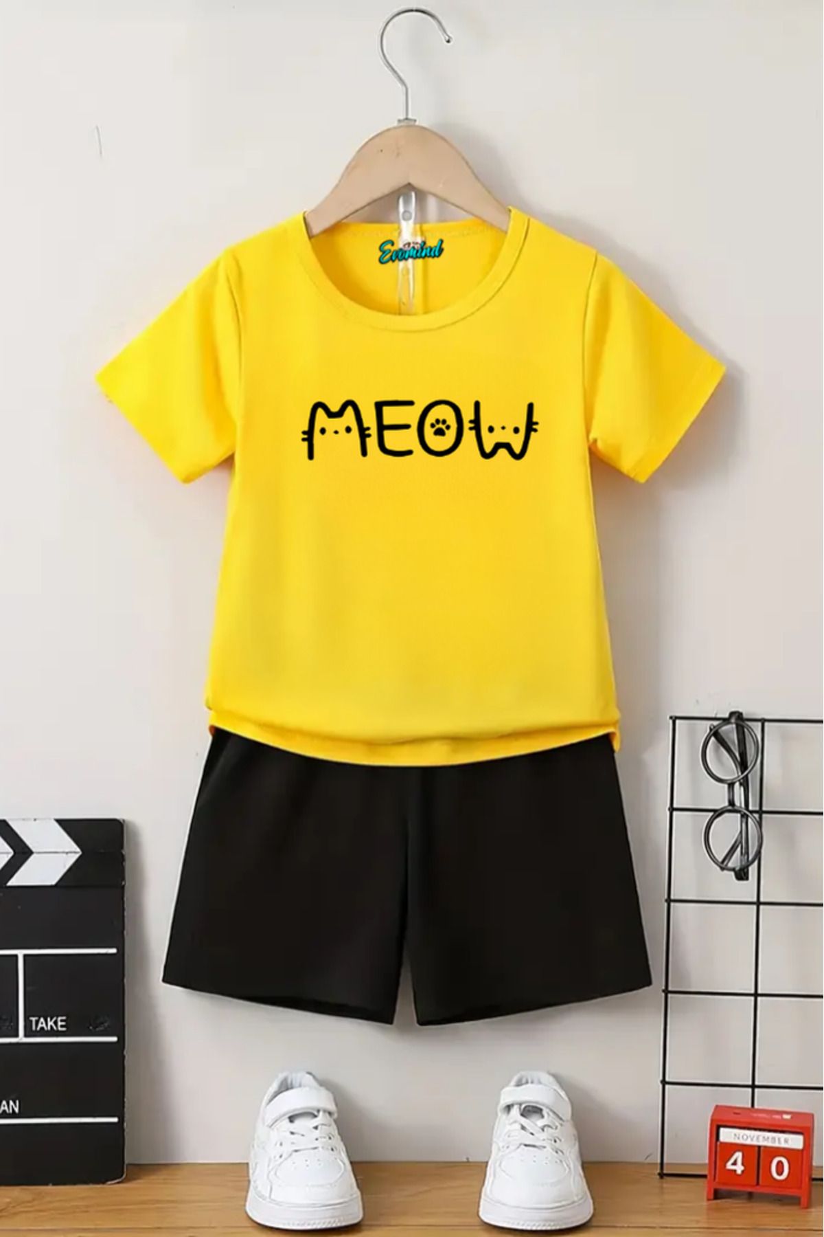 artı4 Set Pantaloni Scurți Imprimați Unisex Pentru Copii Unisex - 9-10 ani