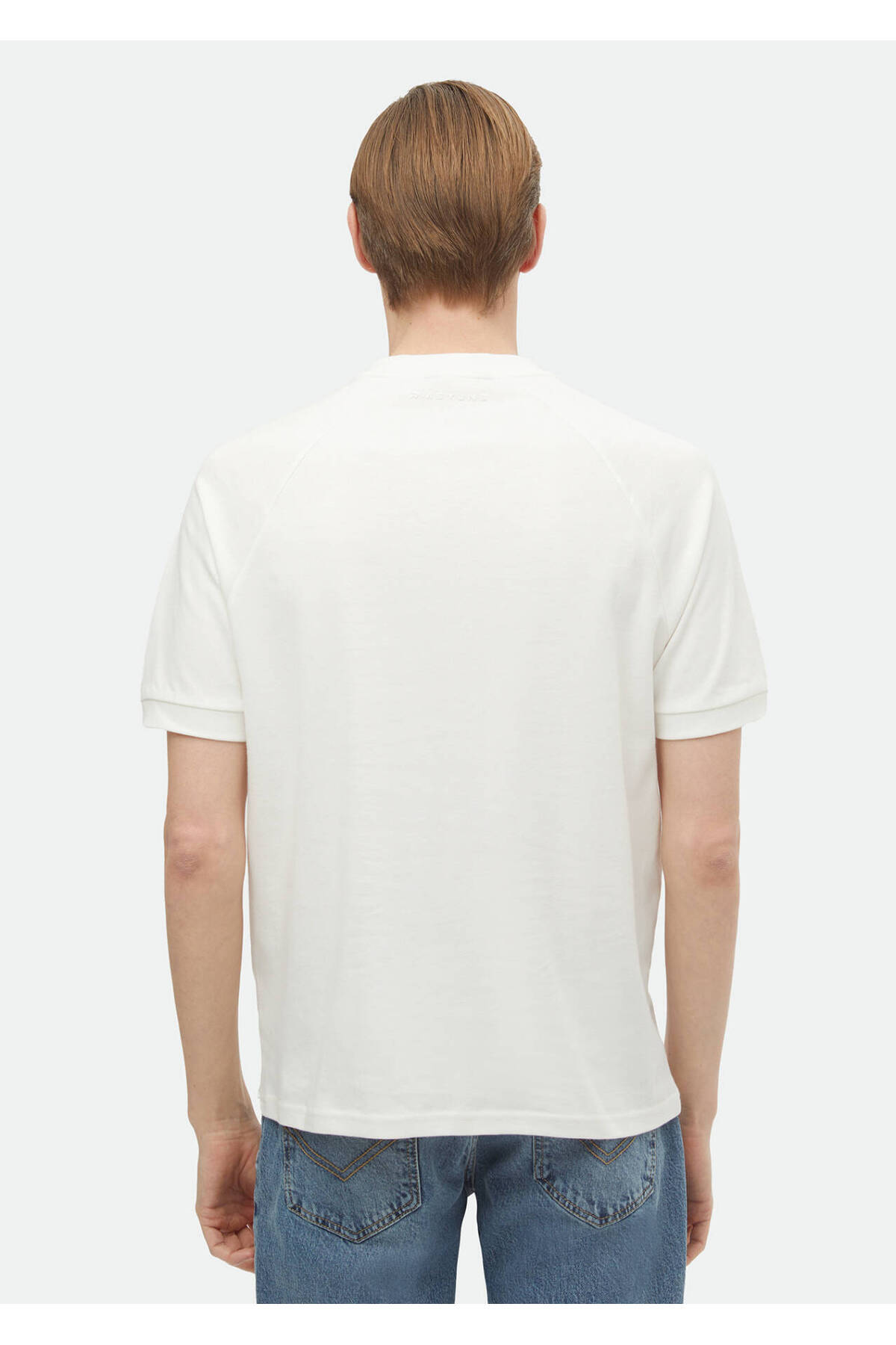 Ramsey-Ecru Crew Neck 100% Cotton T-Shirt - Printed 5