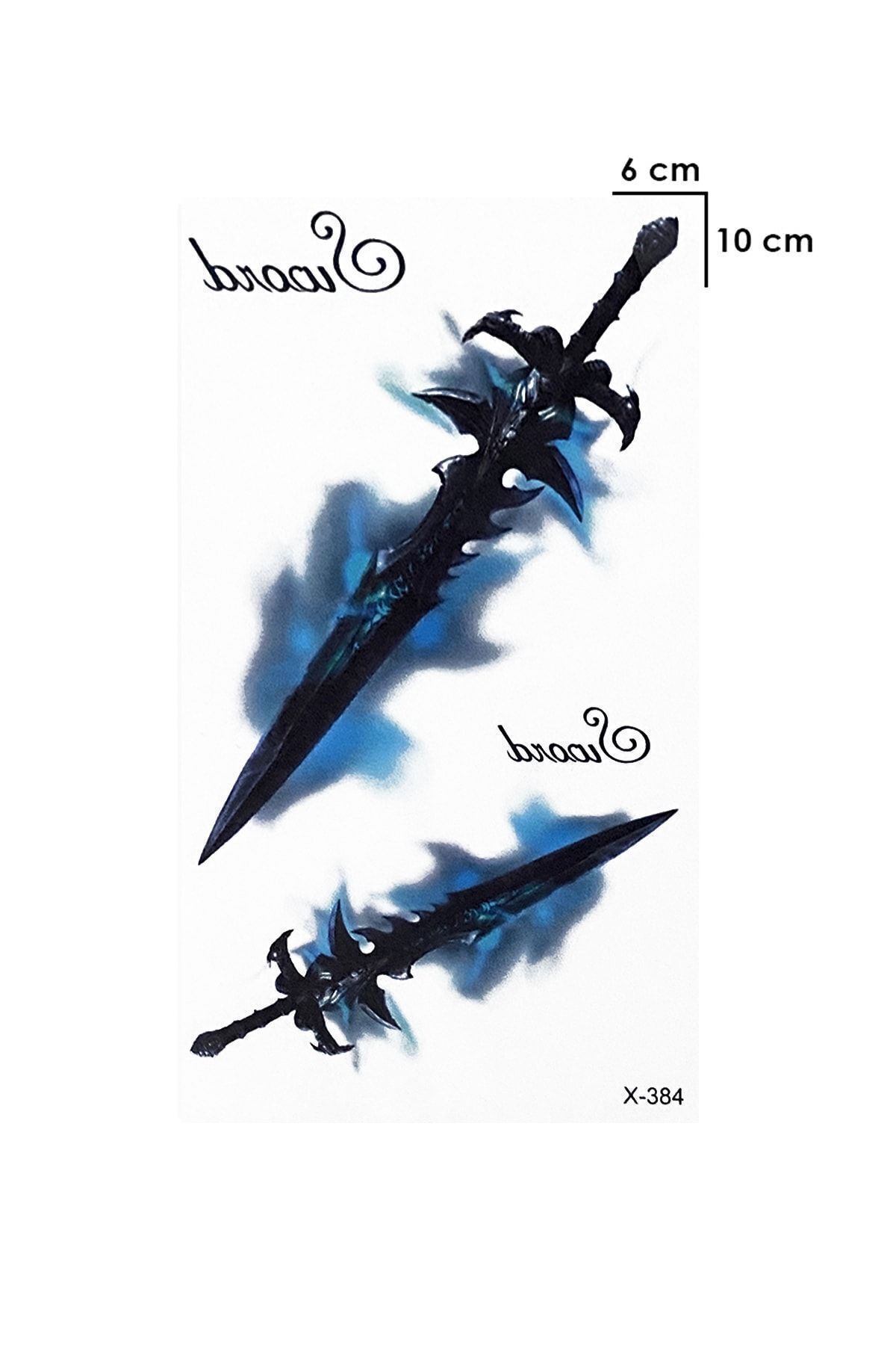 Sword Temporary Tattoo Wrist Arm Leg And Chest Male Female