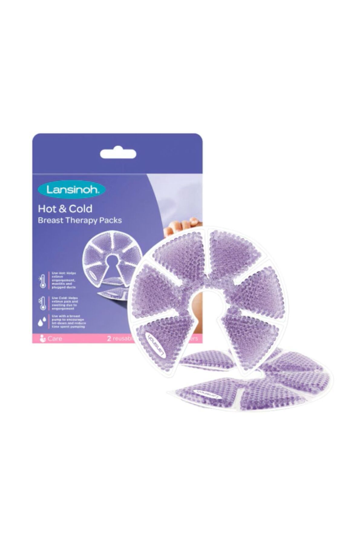 Lansinoh Pernute Lansinoh Pentru Ingrijirea Sanilor, Cald/rece, 2 Buc - One Size