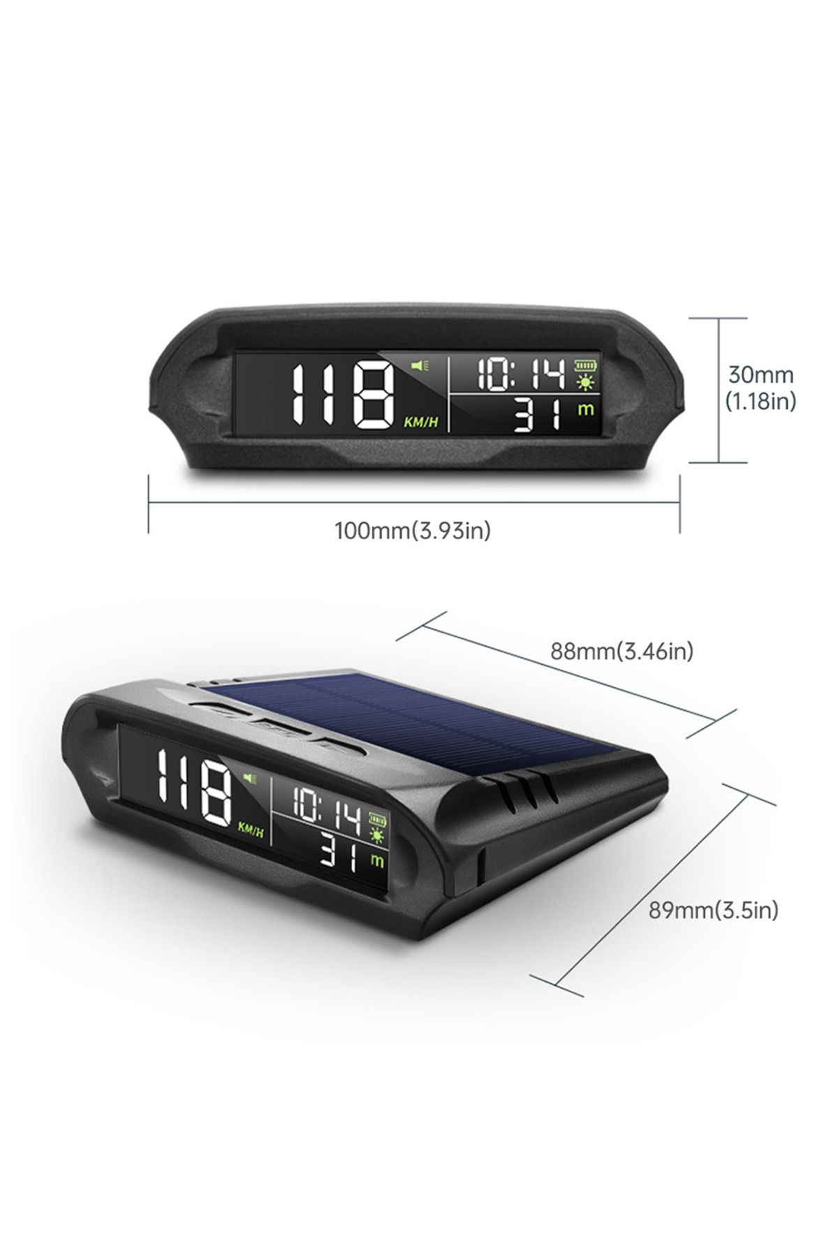 MAIMEIMI-GPS Head Up Display Solar Digital Car Speedometer With Temperature/Altitude Over-Speed Fatigued D... 5