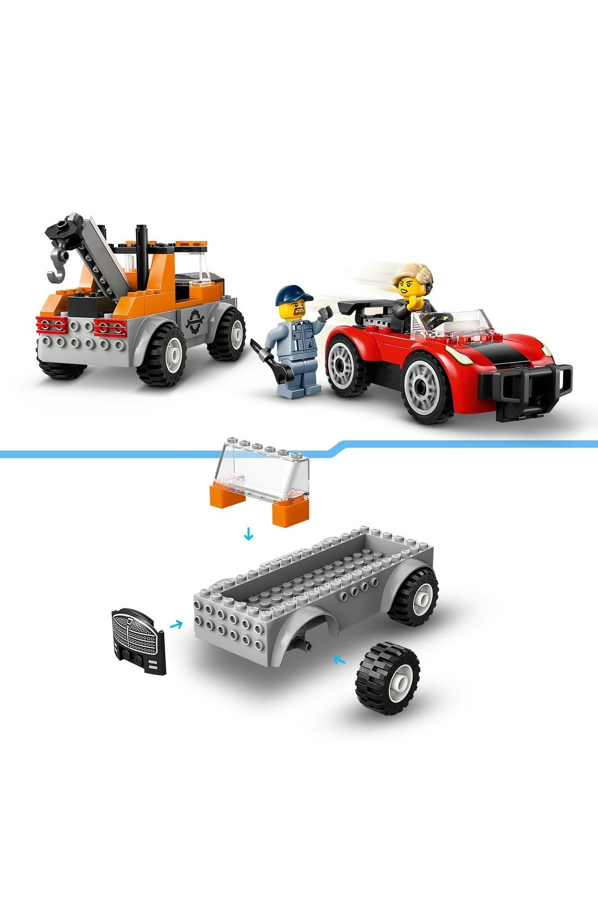 LEGO-Set LEGO City - Camioneta de tractare si masina sport (60435) 7