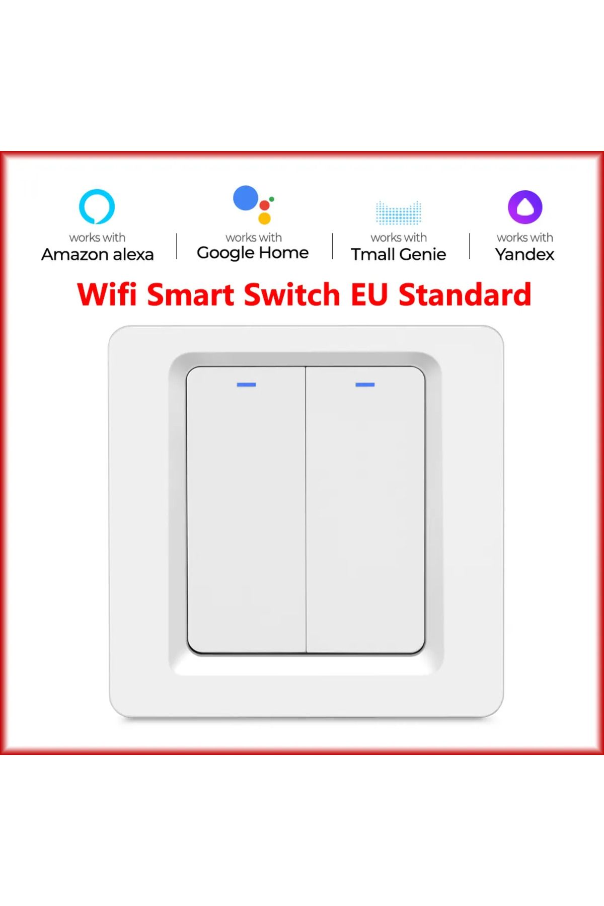 Choice-European Standard 220 Volts Ds-102-white-02 Wifi Smart Home Light Switch Wall Push Button Switch 1/2 1