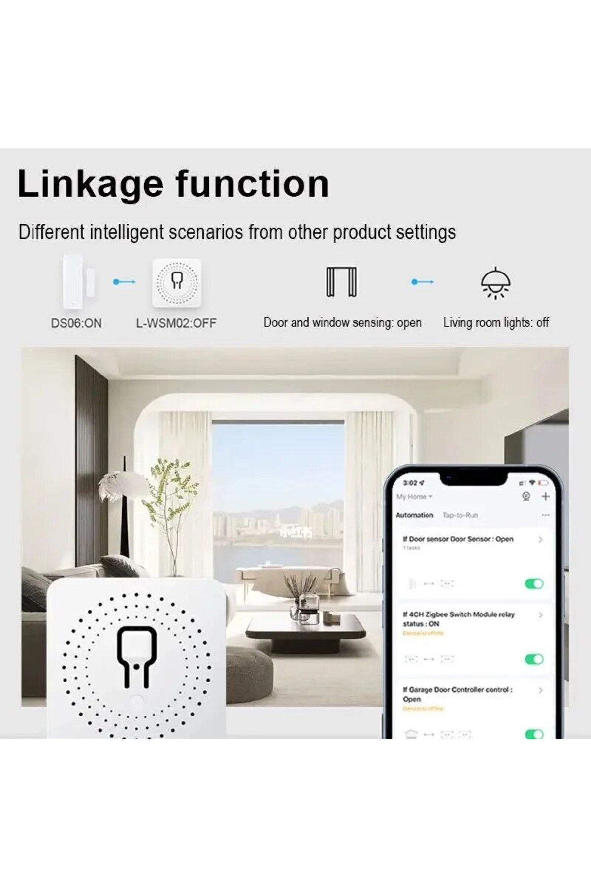 Choice-16A 16A Wifi Smart Switch Smart Home Light Switches Module 2 Way Control Work with Tuya Smart Life A 5