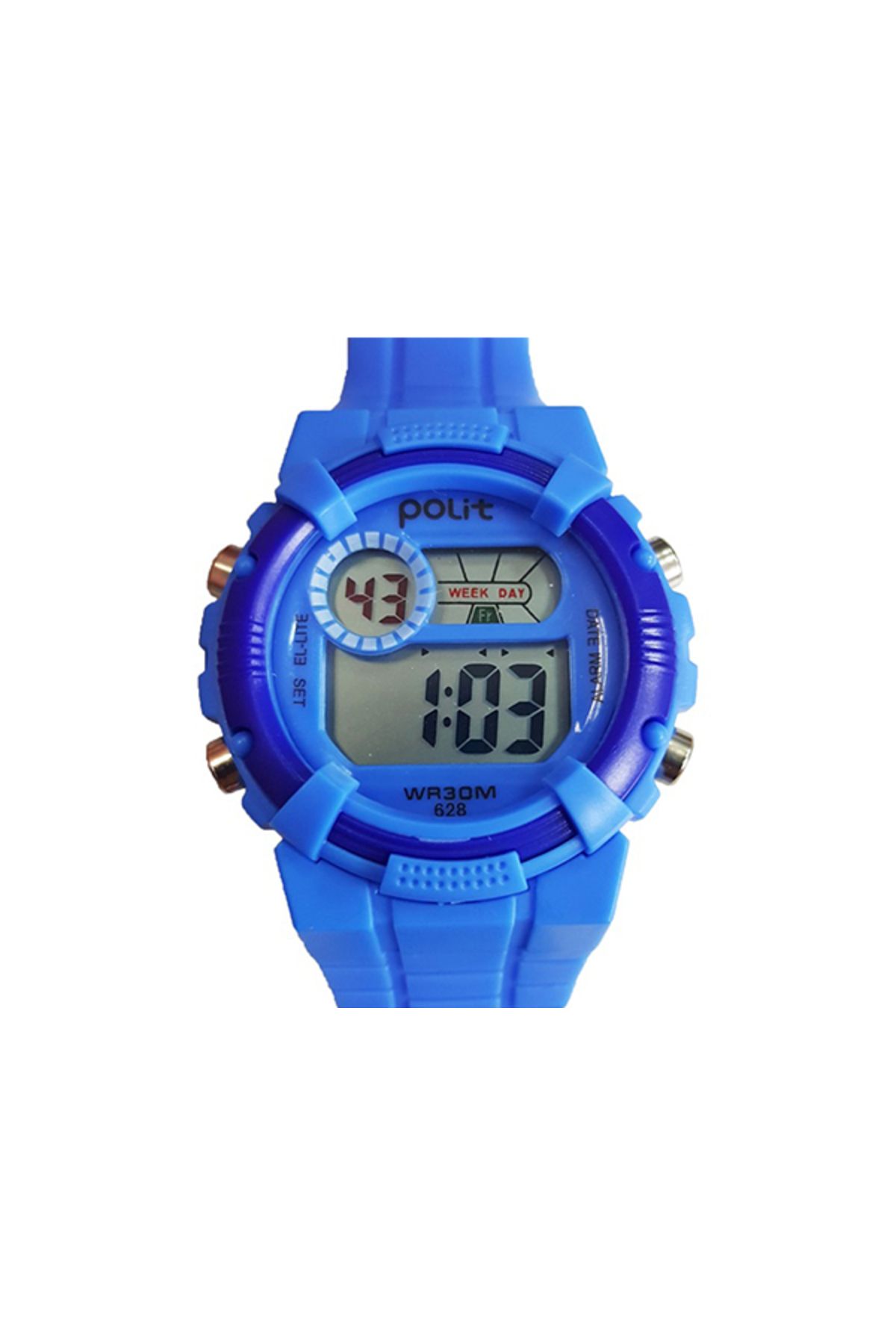 Salamandra Ceas Albastru Copii, Afisaj Electronic, Cronometru,data,alarma/f1,rezistent La Apa Salamandra Kids - One Size