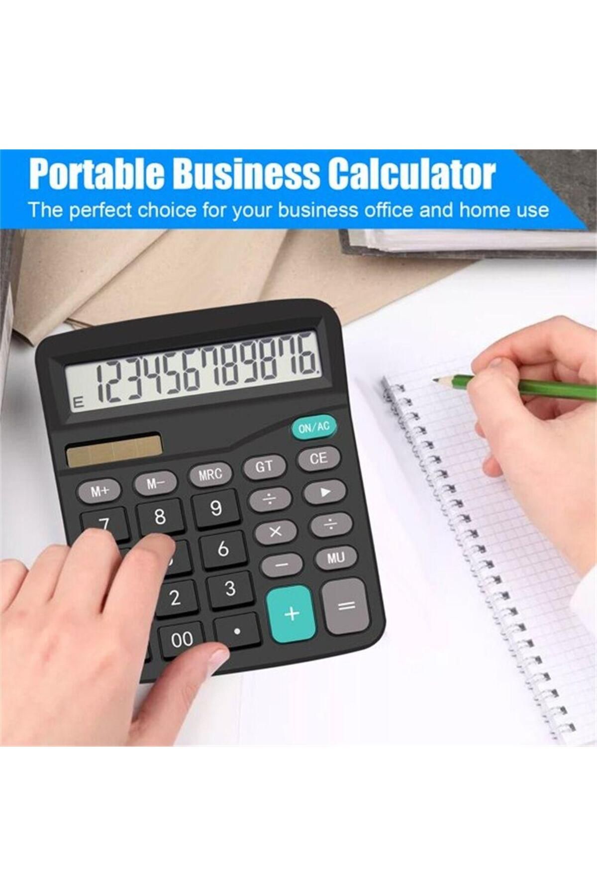 DITIPOO-Solar/Battery Electronic Desk Calculator Extra Large Display Business 12 Digit 4