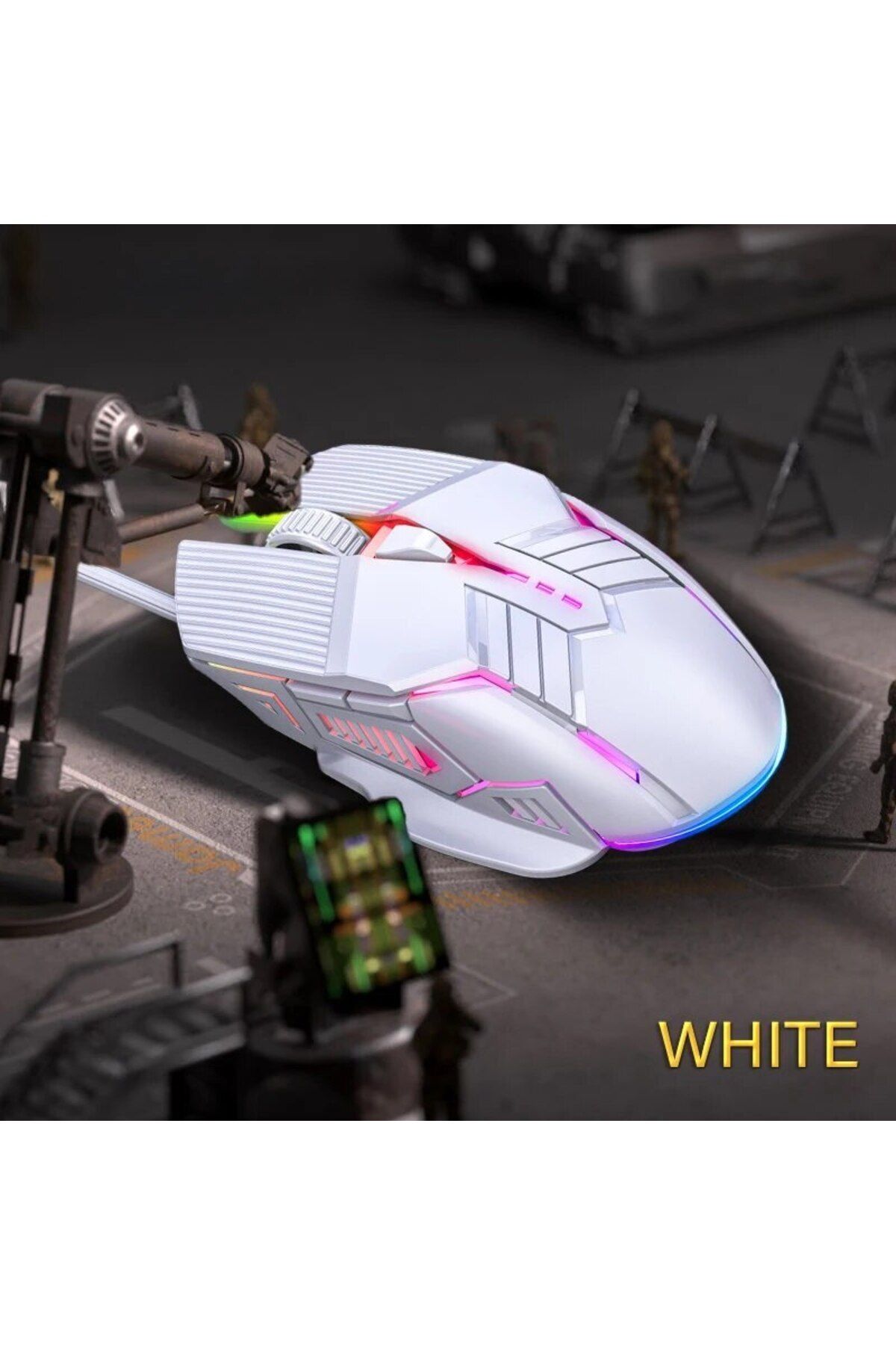 Choice-Gm6 White Gm6 Wired Mouse Rgb Mice Wired Computer Mause Led Backlit Ergonomic Gaming Mouse For Lapto 1