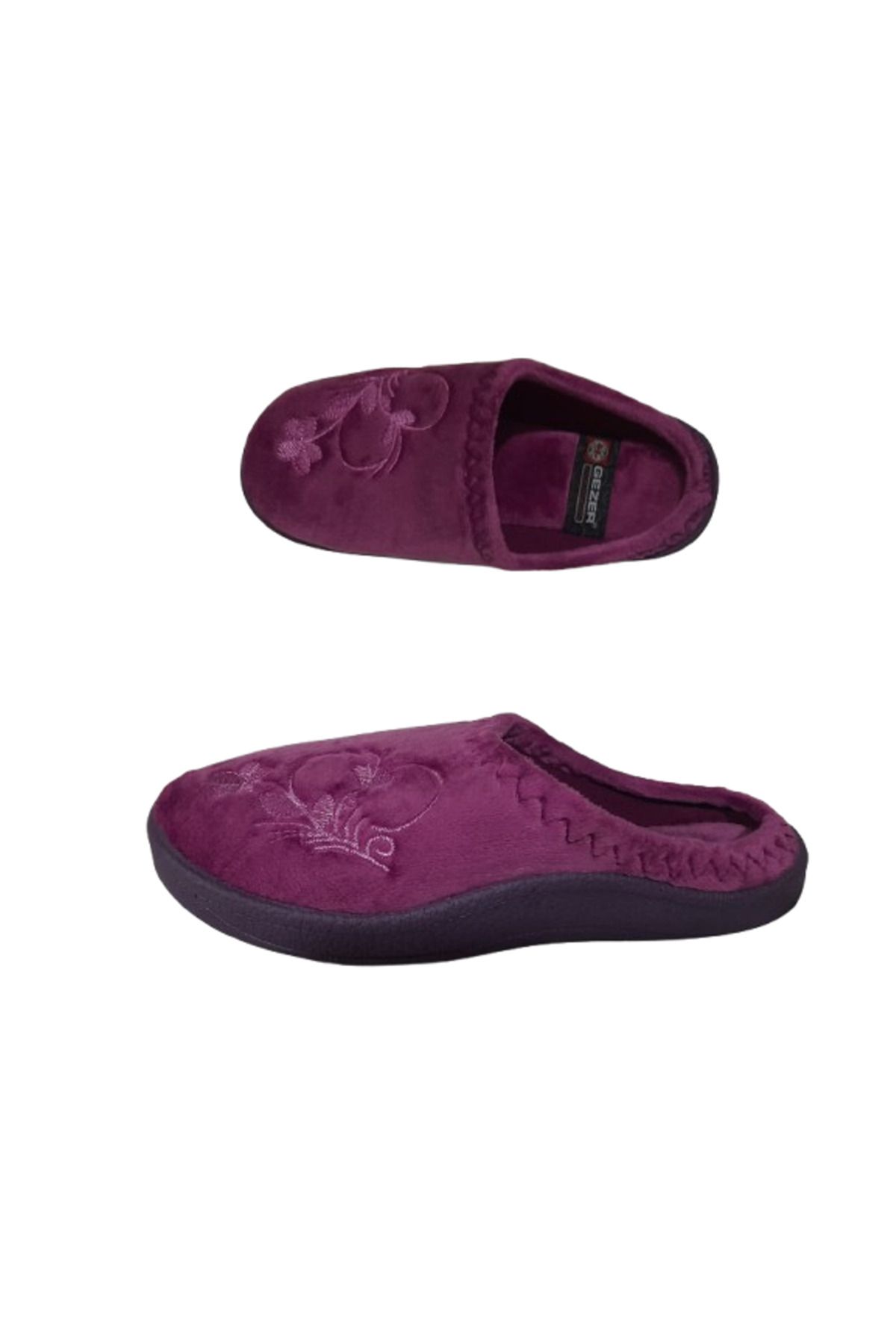 GEZER-Purple Flower Patterned Indoor Daily Slippers 3