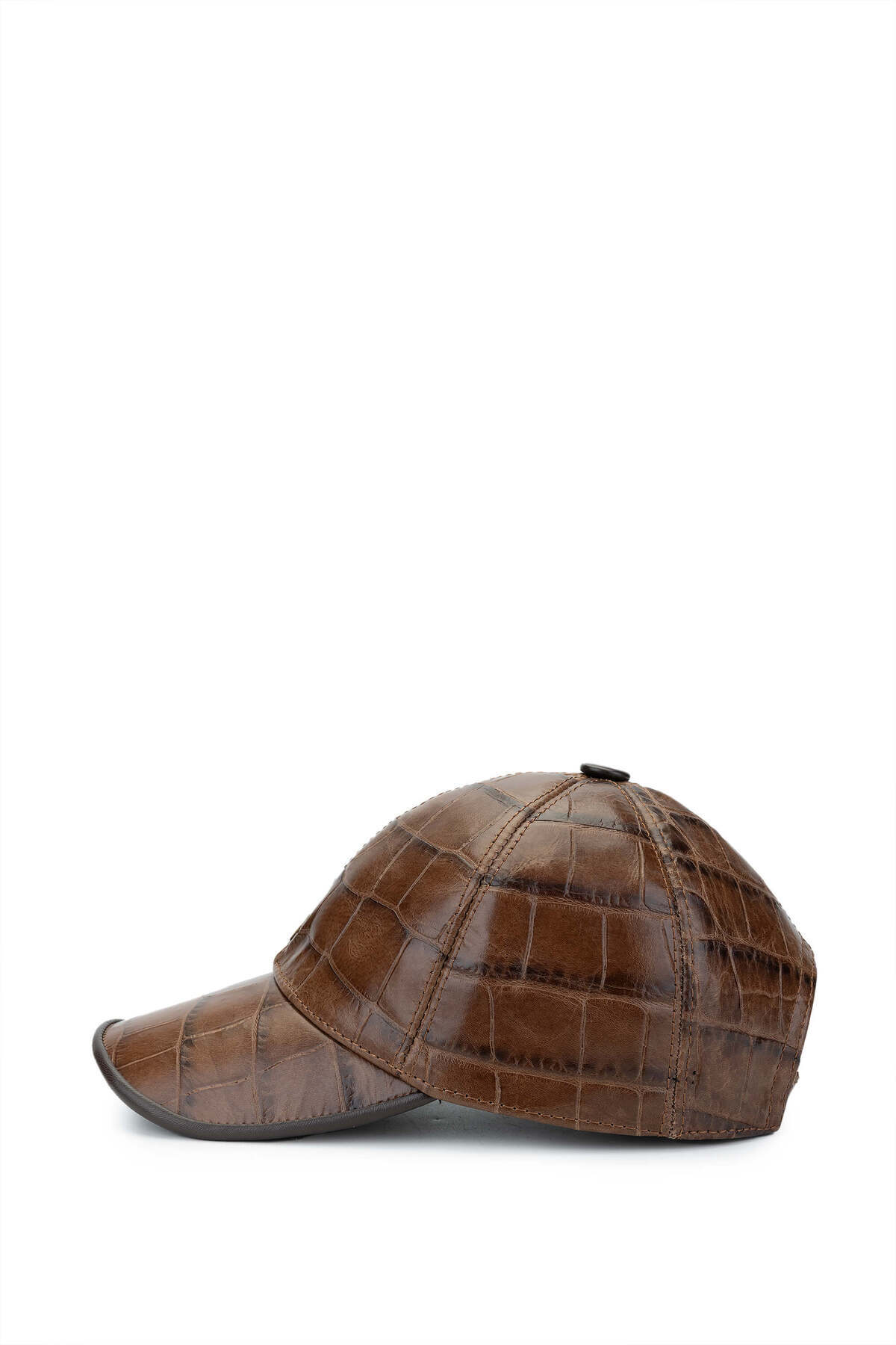 Tamer Tanca-Men's Genuine Leather Tan Baseball Cap 3
