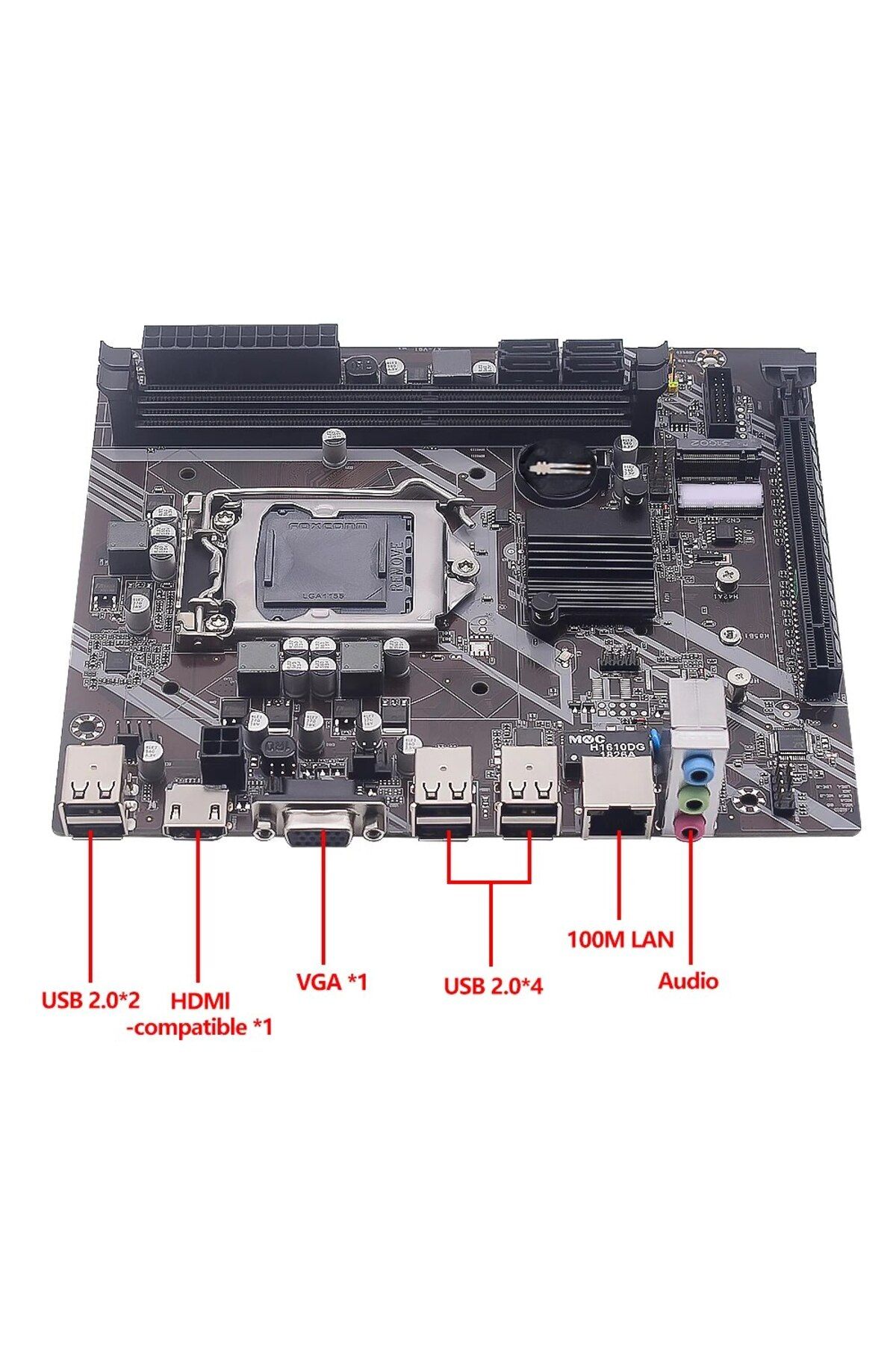 MUCAI-مجموعة اللوحات الأم H61 LGA 1155 المتوافقة مع معالجات Intel Core من الجيل الثاني والثالث 4