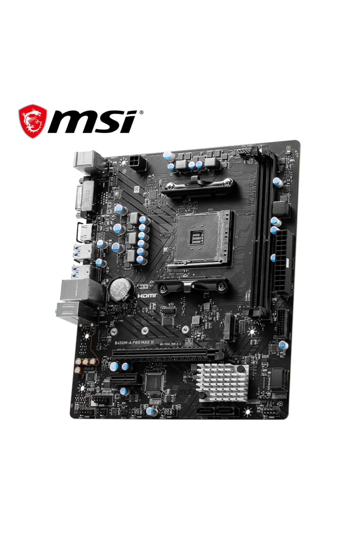 Choice-Motherboards MSI AMD B450M-A PRO MAX II New Motherboard Dual-channel DDR4 Memory M.2 SATAIII USB3.2 3
