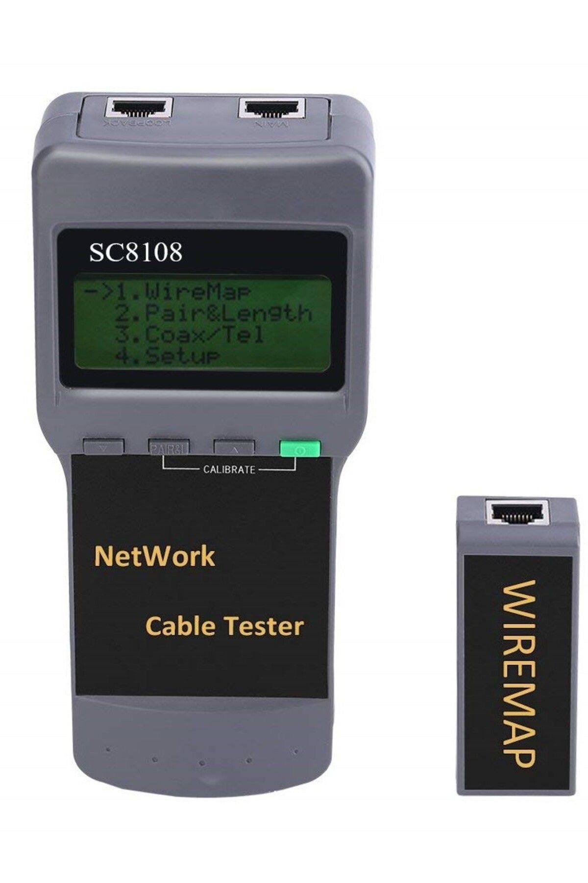 Ninth World-جهاز اختبار الشبكة المحمول SC8108 LCD، جهاز قياس كابلات الشبكة RJ45 Cat5e Cat6 UTP Unshield LAN وجهاز اختبار... 7