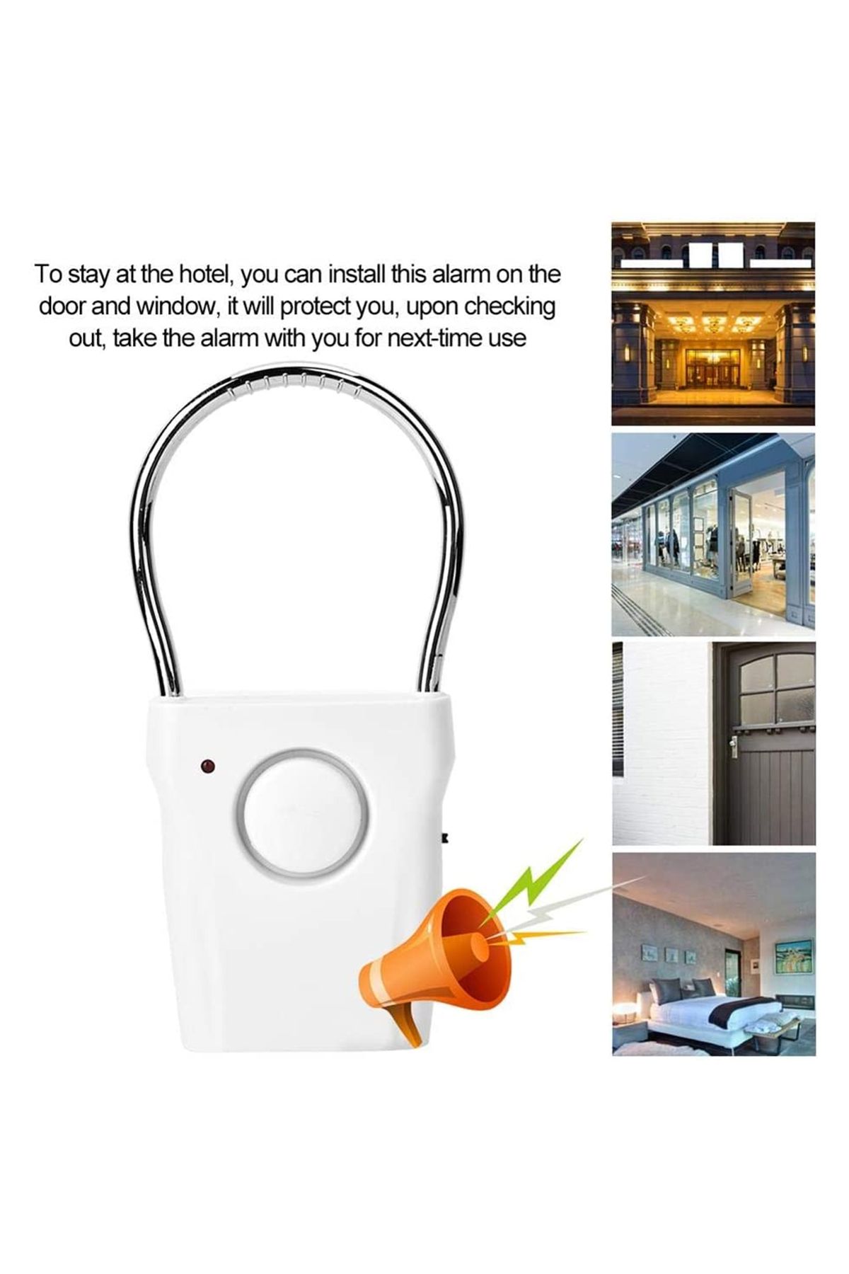 Choice-Door Handle Alarm 120dB with Adjustable Setting Portable Alarm Device Battery Powered for Family ... 5