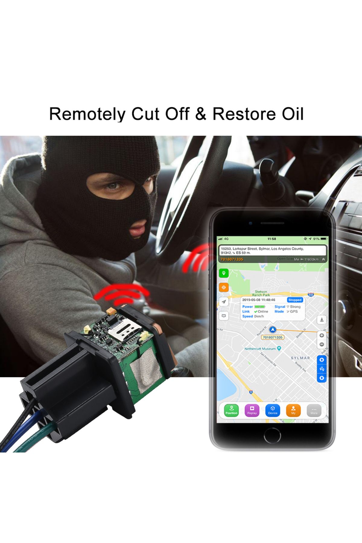 Choice-Car GPS Tracker ST-907 Tracking Relay Device GSM Locator Remote Control Anti-theft Monitoring Cut... 4