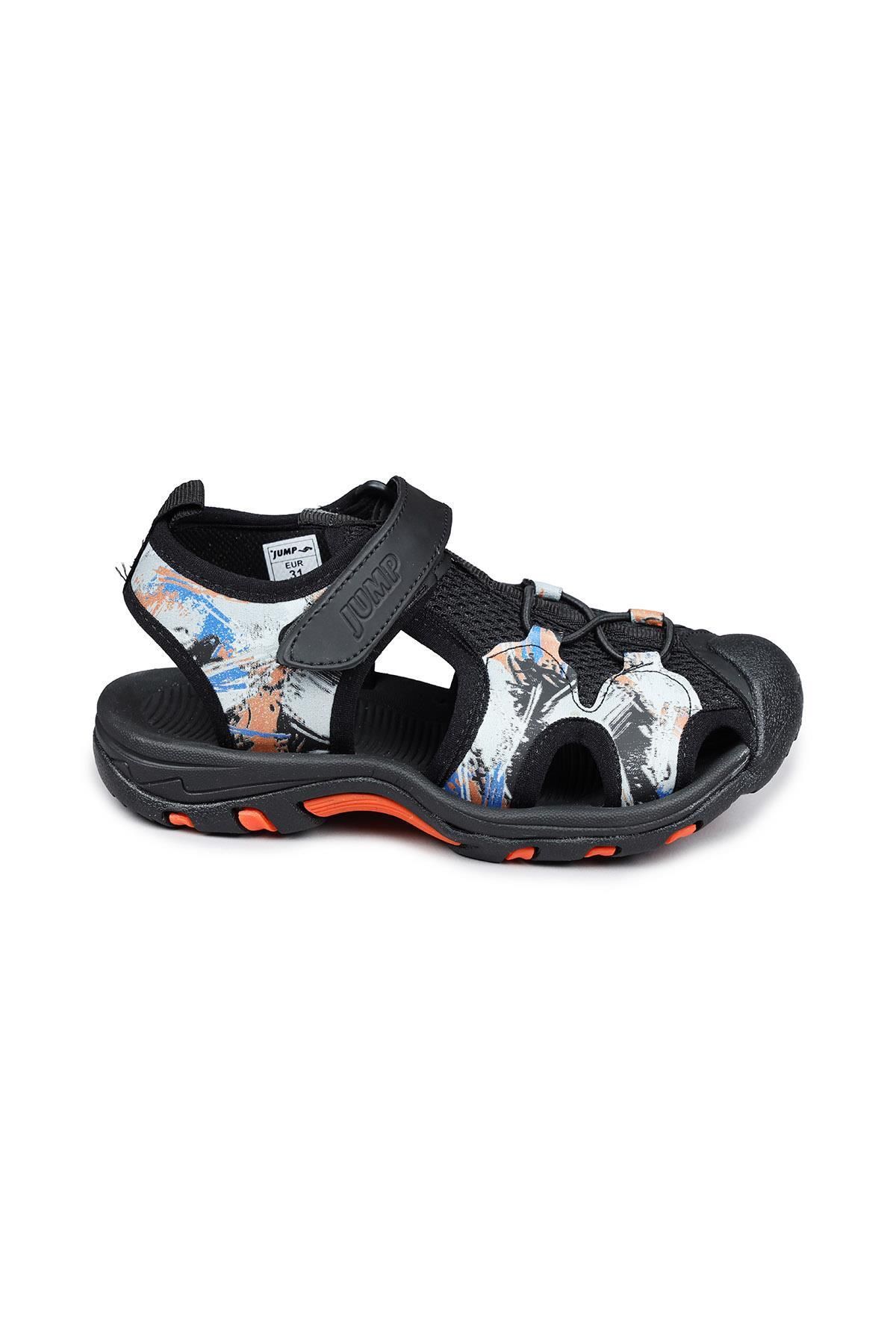 Jump-50027 Černé Unisex dětské sandály 4