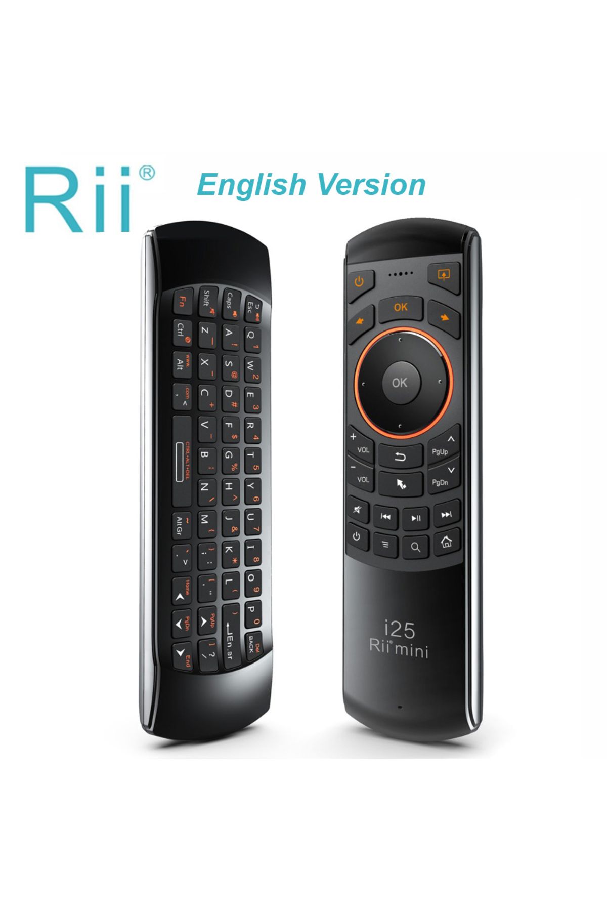 Choice-English Keyboard Rii i25 2.4G Mini Wirless Air Mouse Keyboard With IR Remote Control PC Teclado For 1