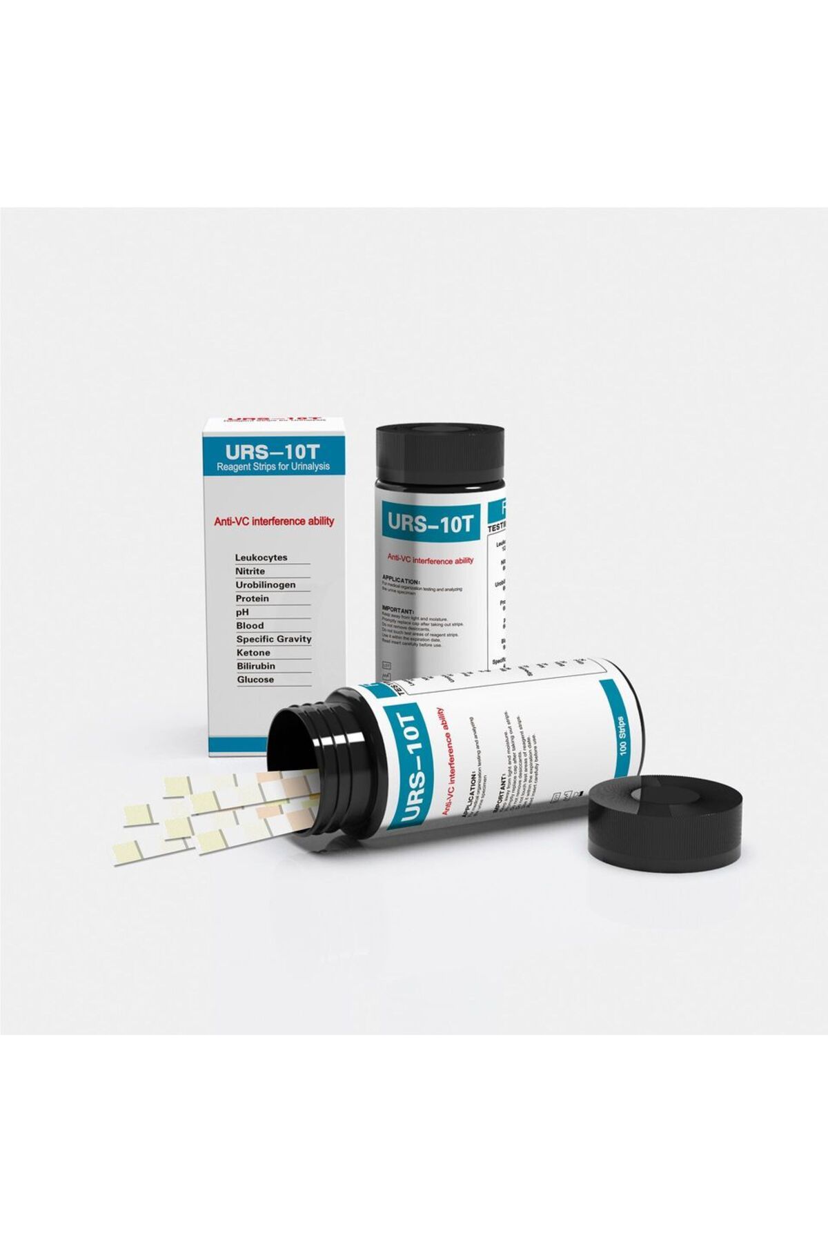 LPPCOLTD-شرائط اختبار البول URS-10T 10 شرائط كاشفة لتحليل البول URS 100 Strips 1