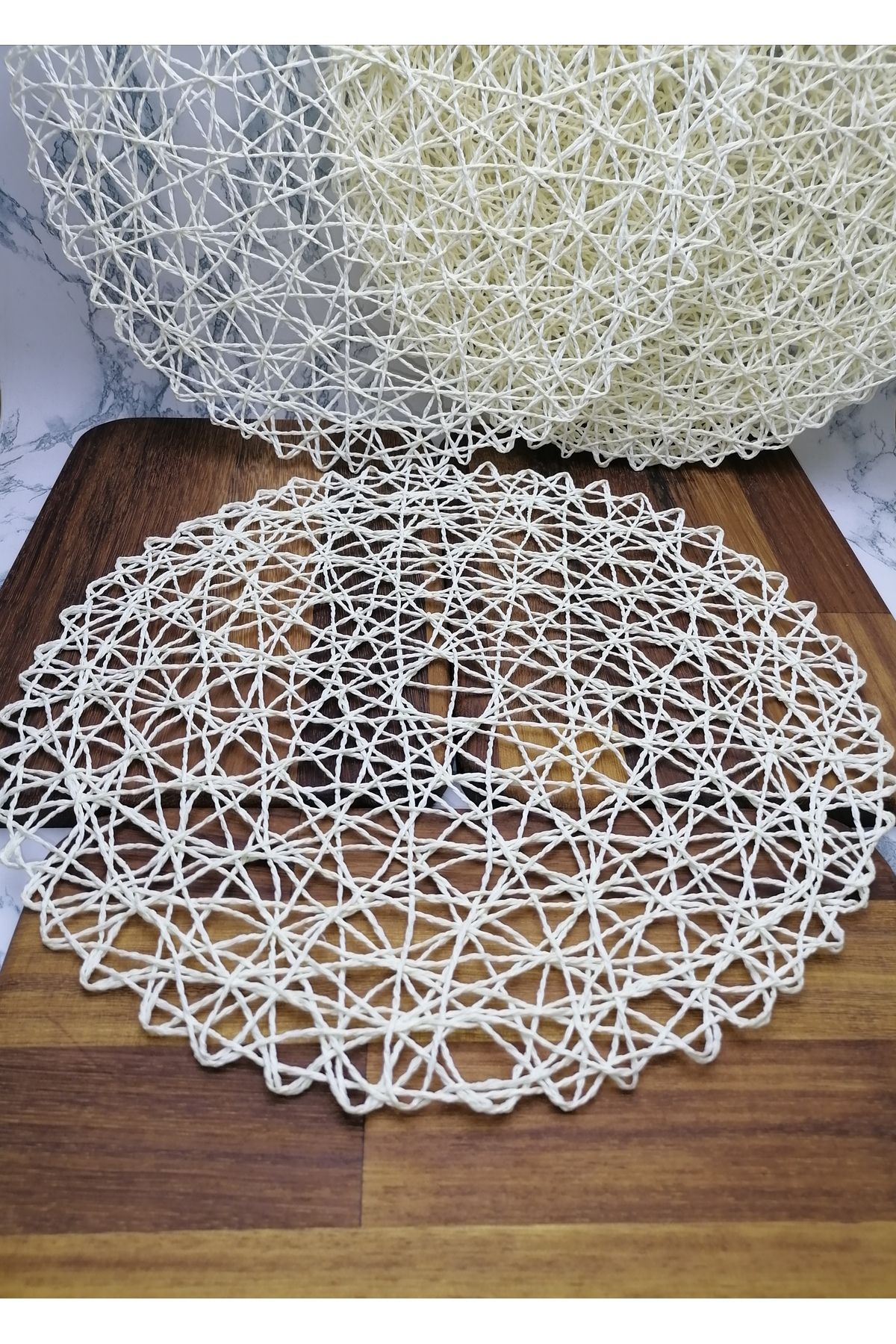 sweenhome-6 Cream Color Placemats 5