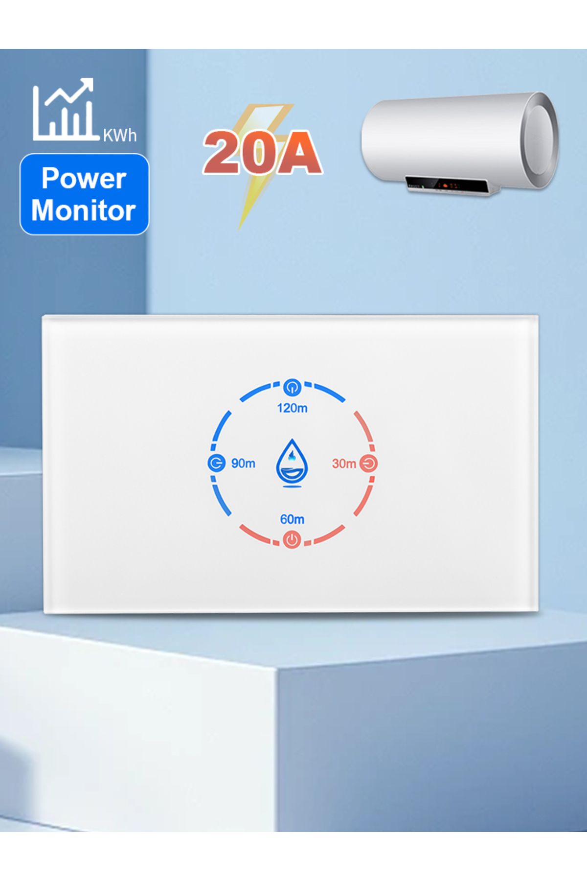 Choice-20A Tuya Smart Wifi Water Heater Boiler Touch Switch 4400W US Standard Timer Smart Life APP Remote... 8