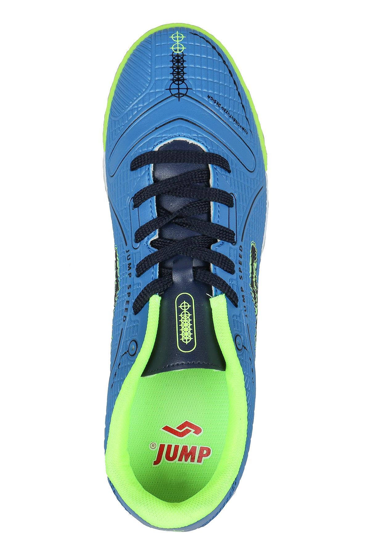 Jump 28006 Indigo Mavi - Neon Yeşil Halı Saha Krampon Futbol Ayakkabısı görsel 3