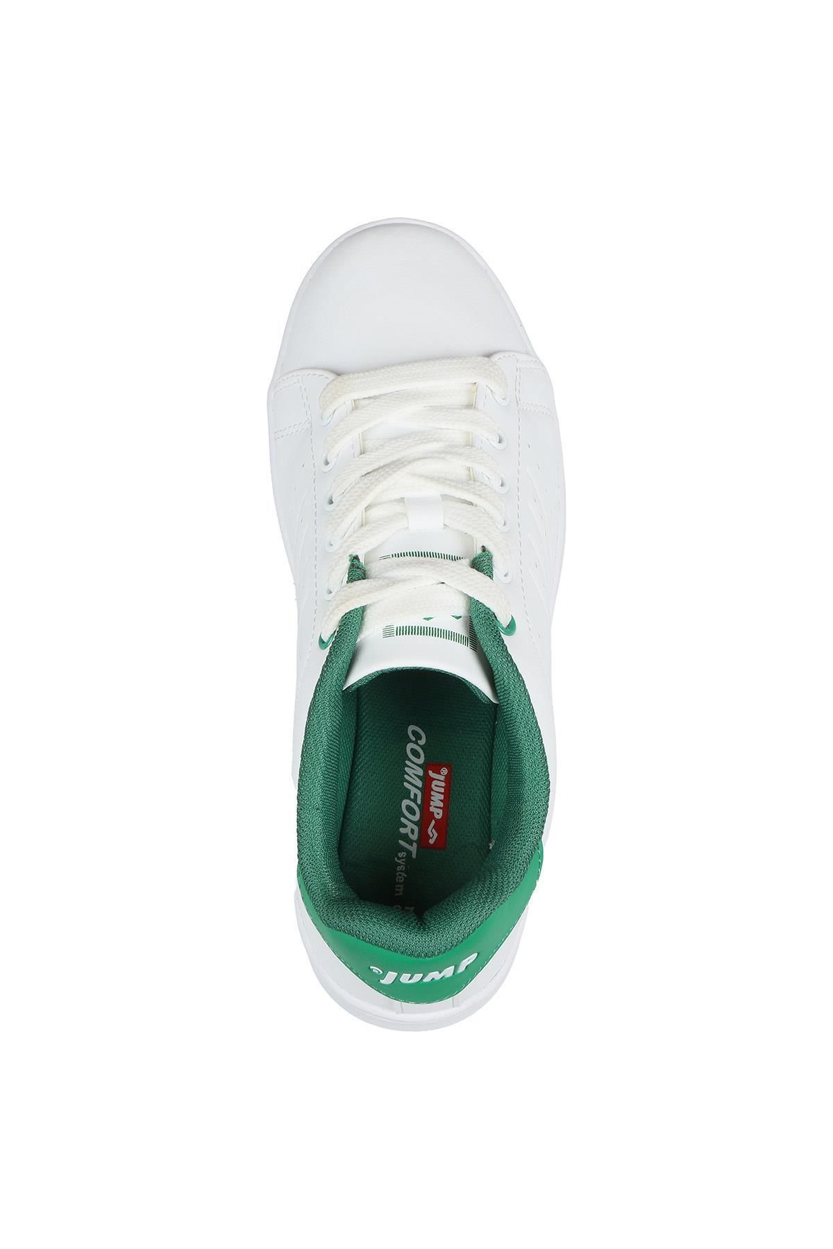 Jump-15306 White - Green Women's Sneaker Casual Sneakers 7