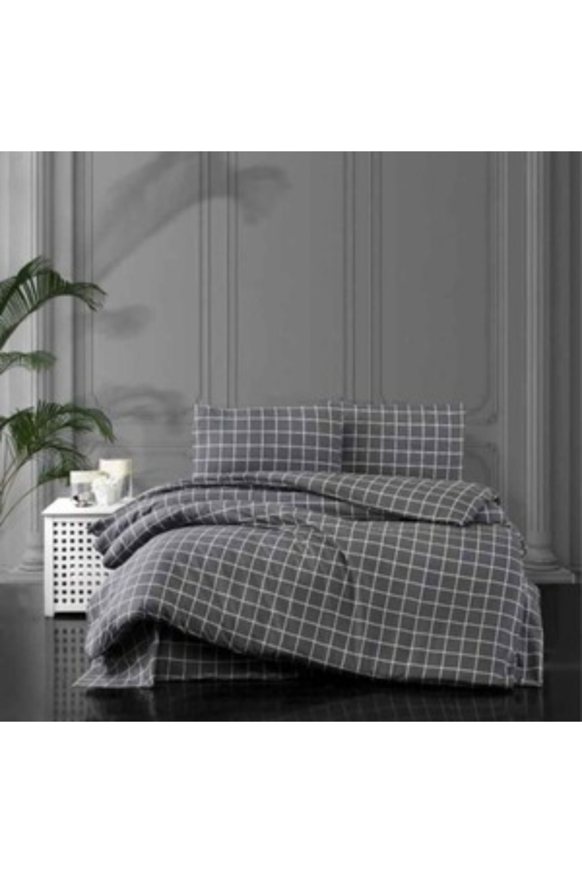 Totem-Single Patterned Duvet Cover Set with Elastic Sheet and 1 Pillowcase 2
