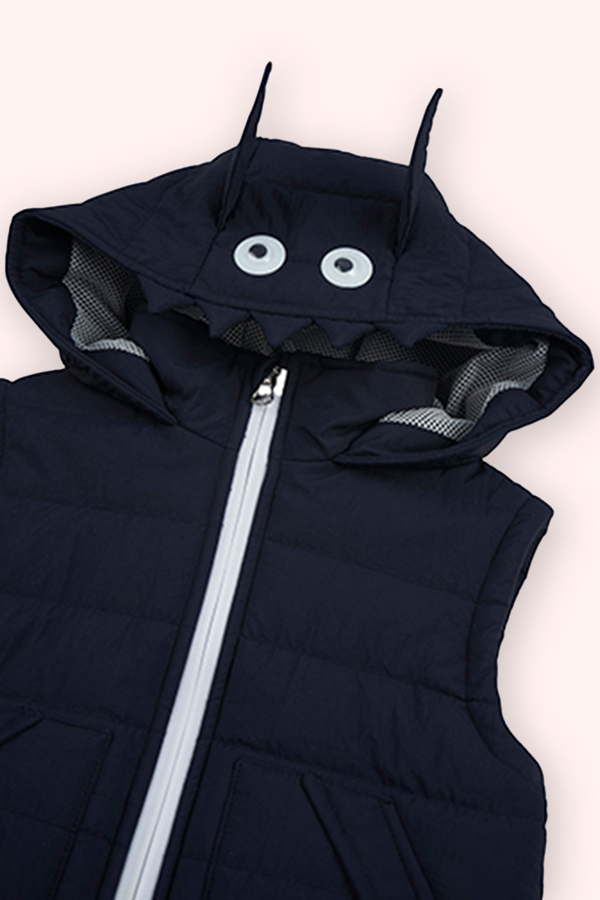 Panço Erkek Bebek Kapüşonlu Micro Lacivert Yelek fotoğrafı 2 (önizleme)