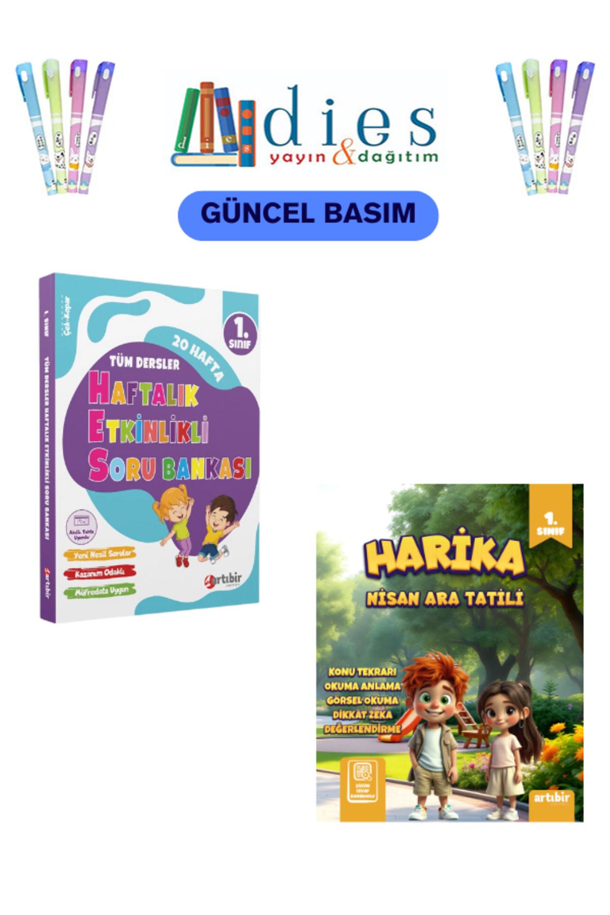 Artıbir Yayınları 1. Sınıf Etkinlikli Tüm Dersler + Harika Nisan Ara Tatili SET