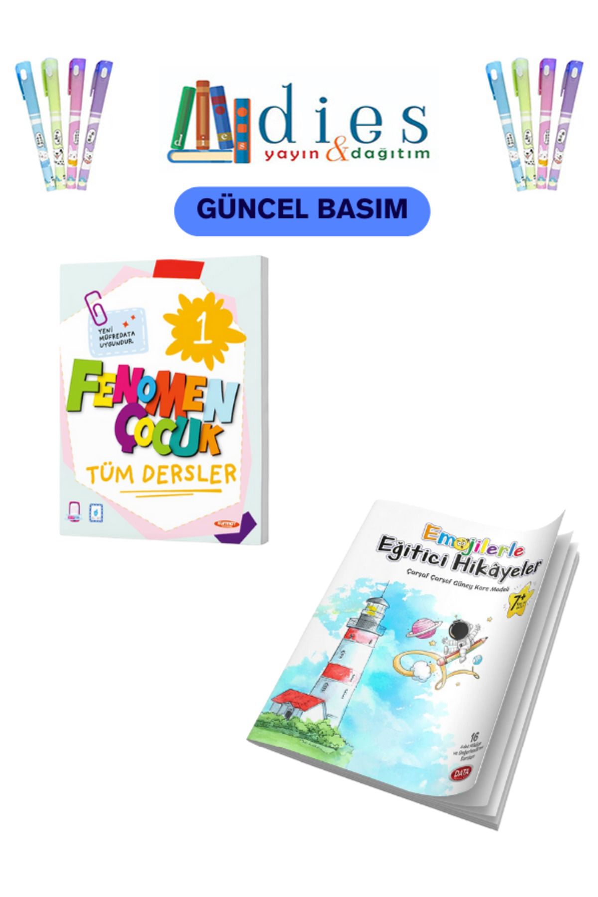 Fenomen Yayıncılık Fenomen Çocuk 1. Sınıf Tüm Dersler + Emojilerle Eğitici Hikayeler Ödev SET